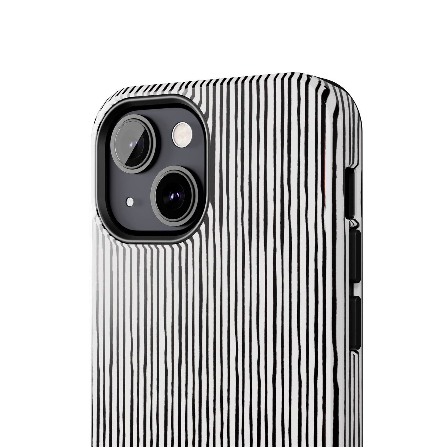 Quirky Pin Stripe White / Black Phone Case