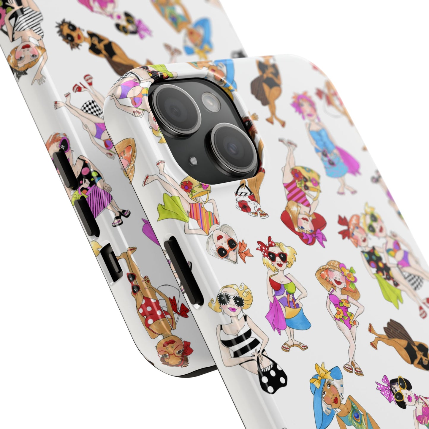 Tossed Beauties White Phone Case