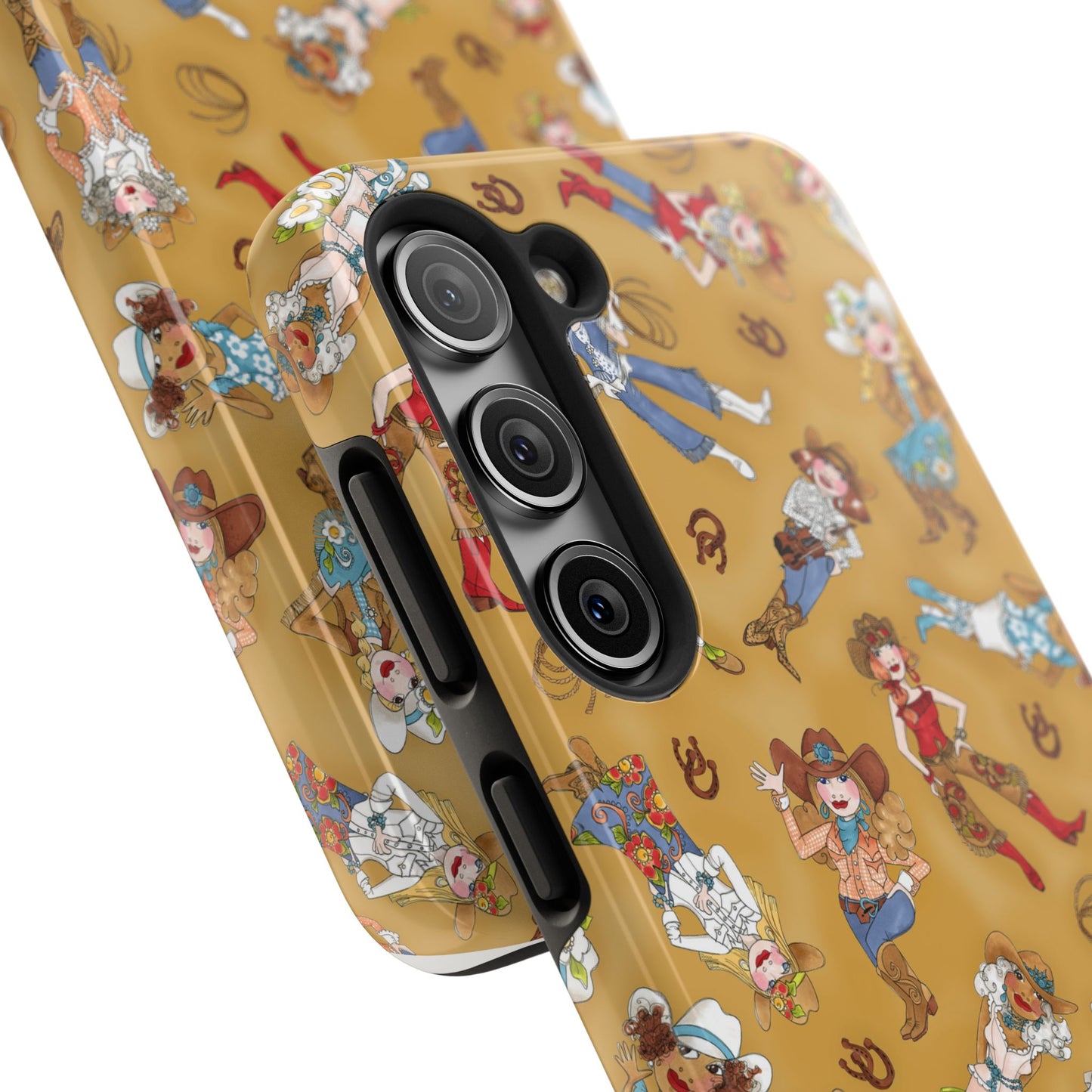 Tossed Cowgirls Tan Phone Case