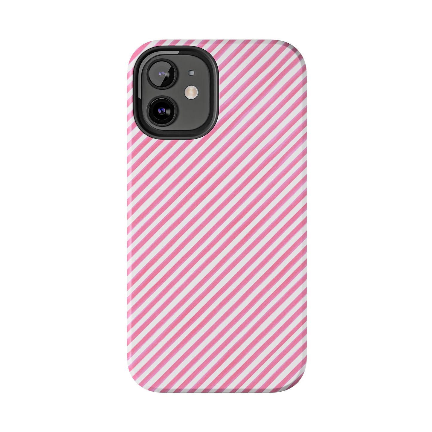 Bias Stripe Pink / White Phone Case