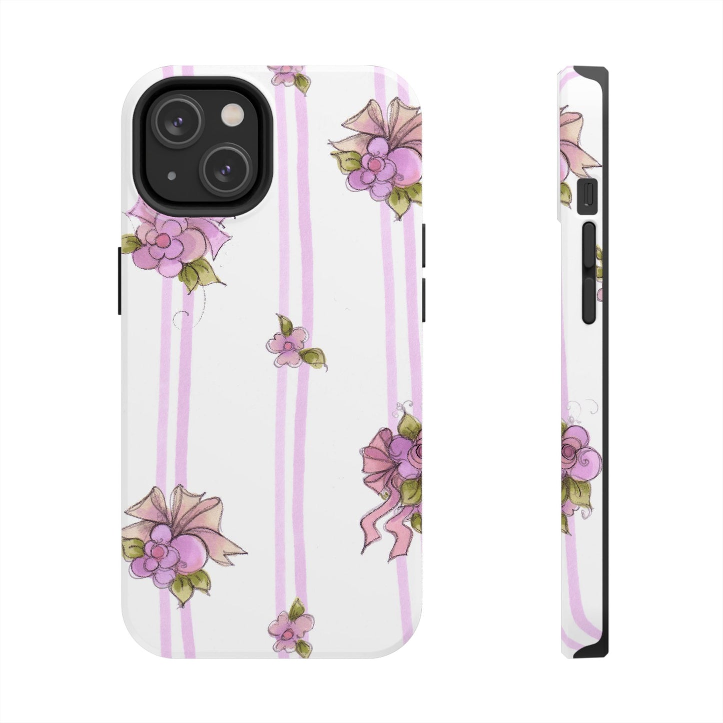 Flower Model Flower Stripe Phone Case
