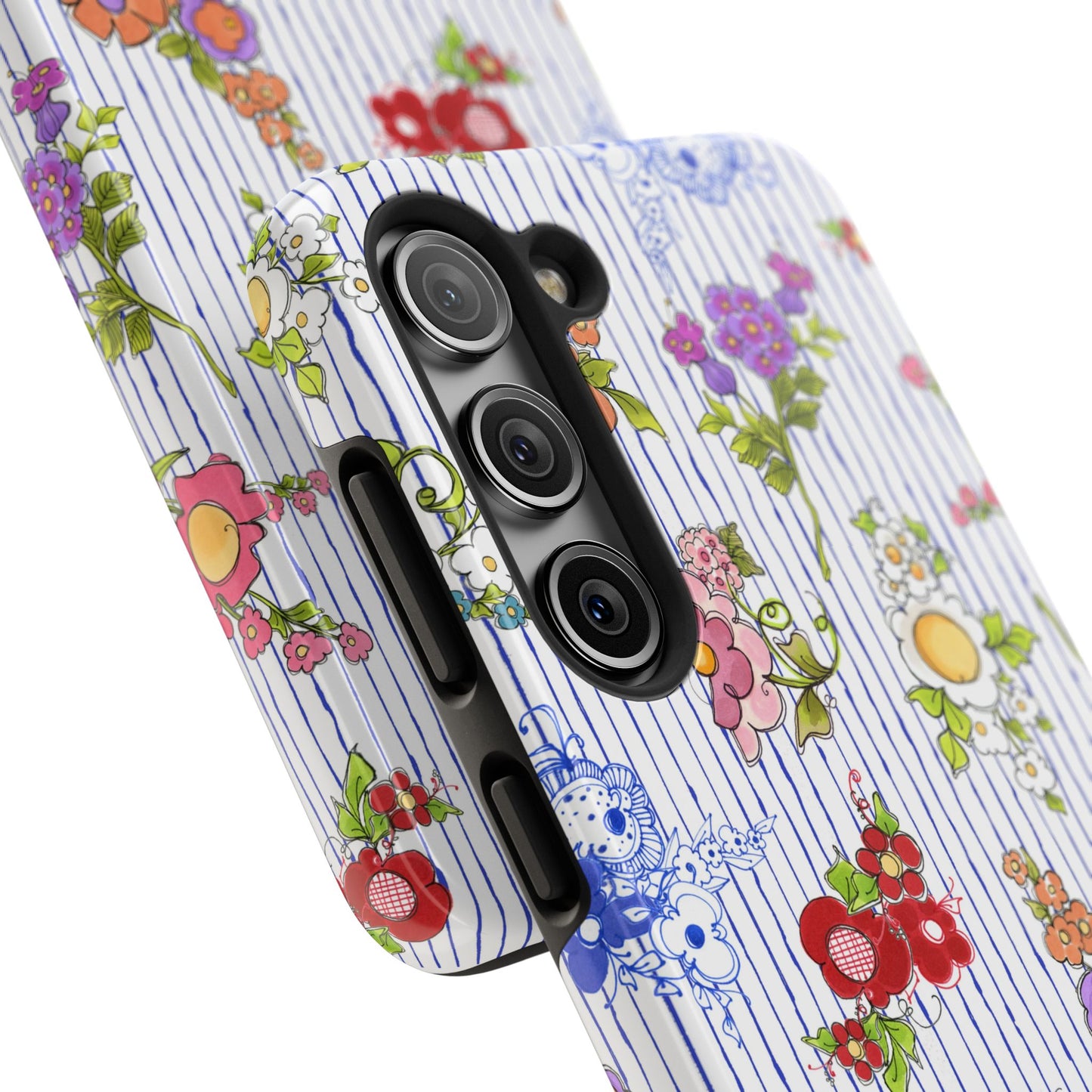 Mixed Bouquets Blue / White Phone Case