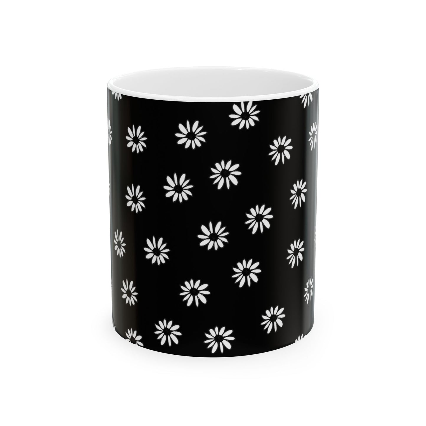 Daisy Dot Black / White Cup