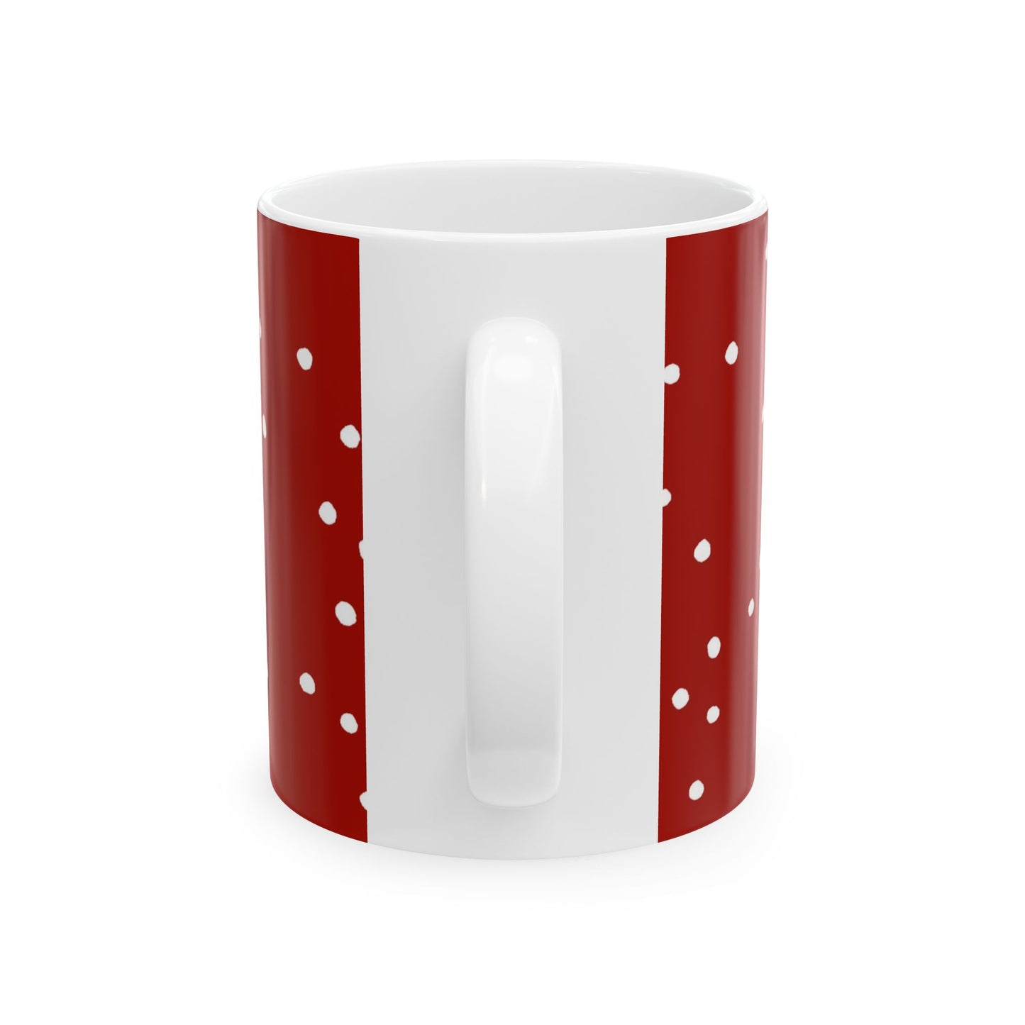 Dinky Dots Dark Red / White Cup
