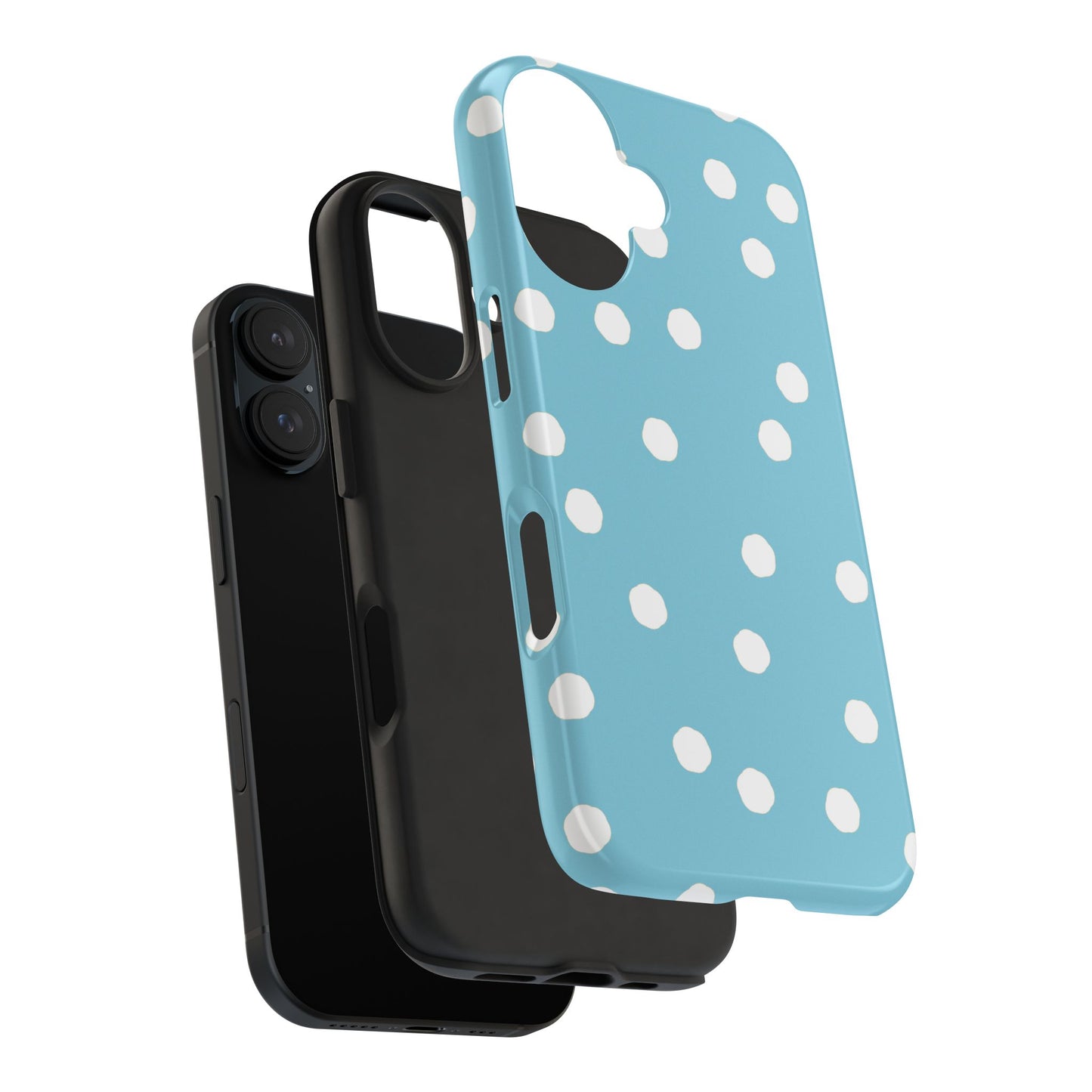 Jumbo Dots Turquoise / White Phone Case