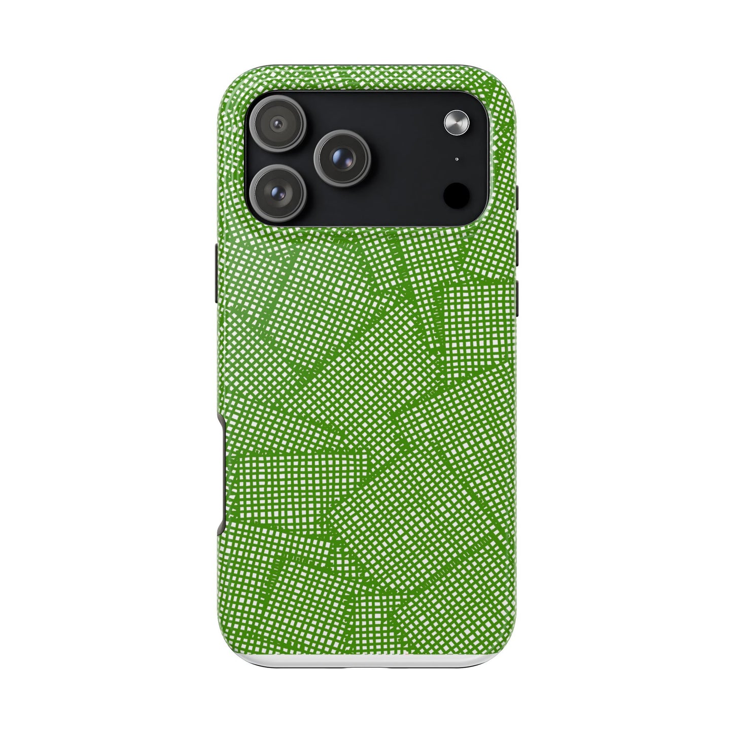 Check Patch Large Green Phone Case