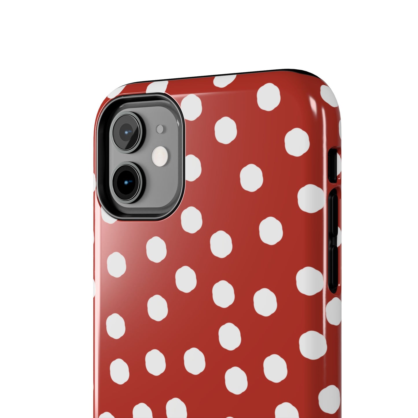 Jumbo Dots Red / White Phone Case