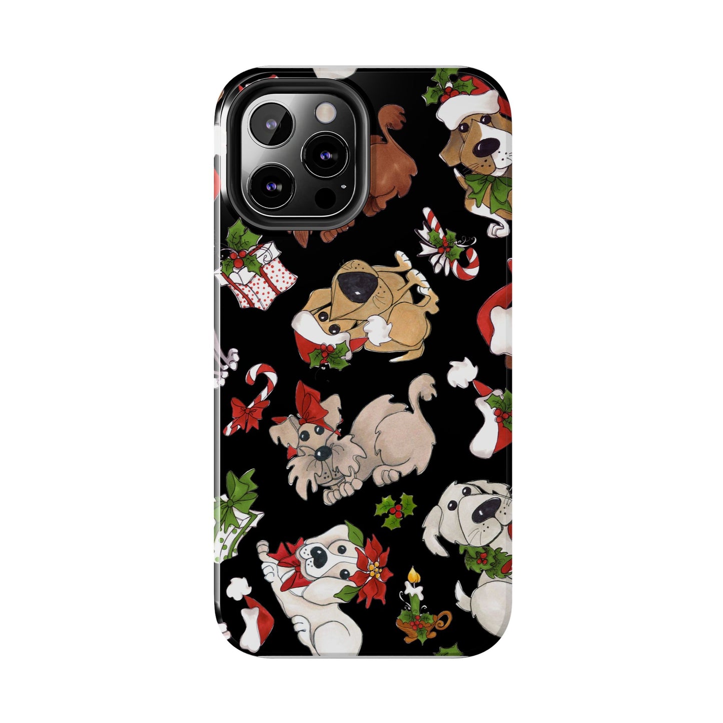 Doggie Toss Black Phone Case