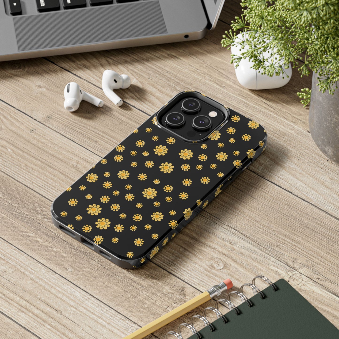 Bandana Dots Black / Yellow Phone Case