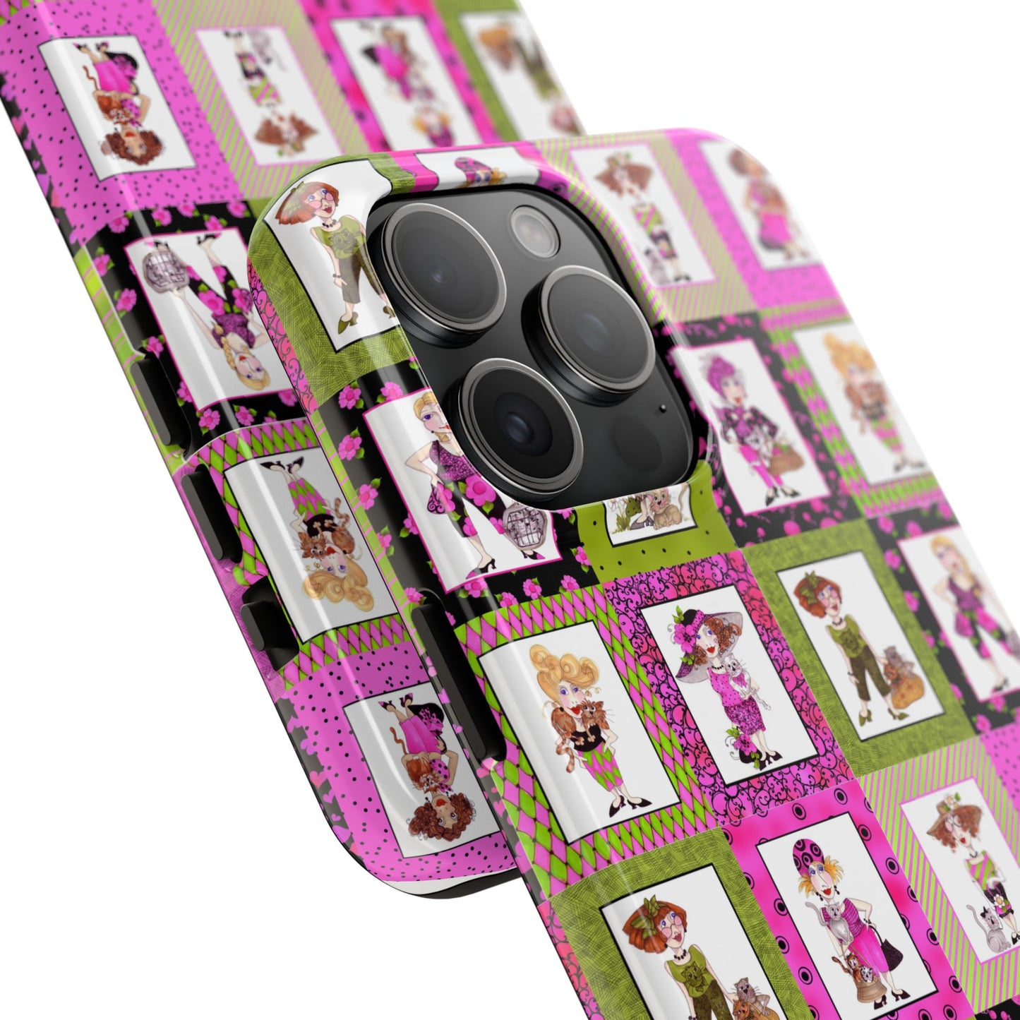 Cat Ladies Cerise Phone Case