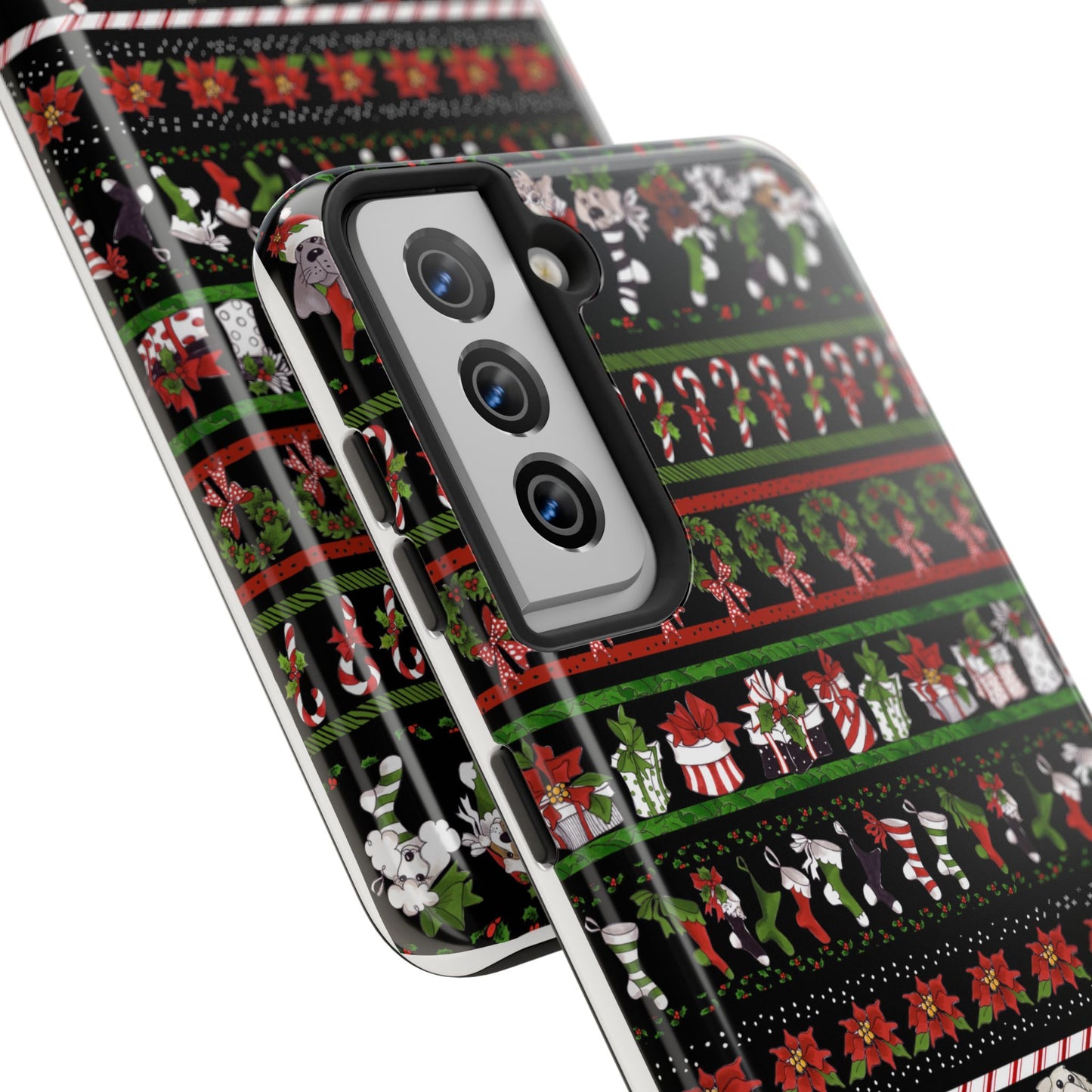 Holiday Borders Black Phone Case