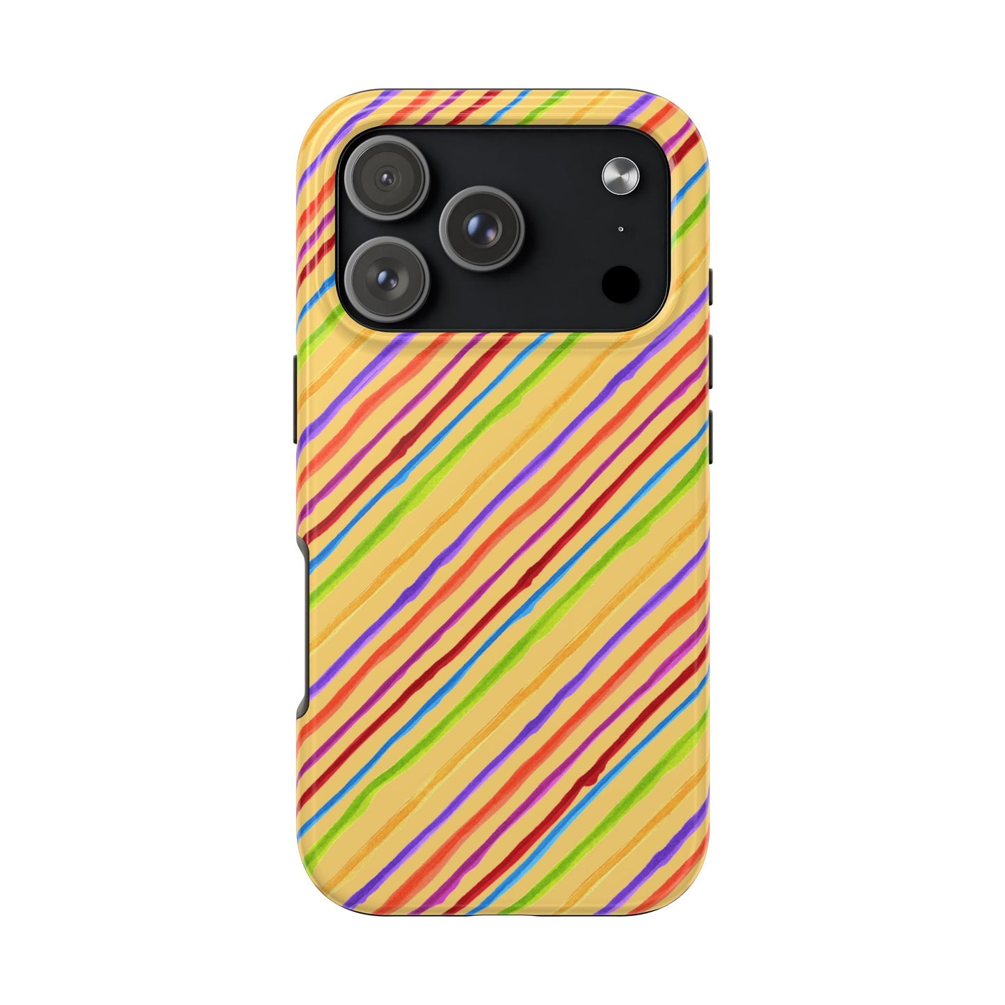 Calico Stripe Yellow Phone Case