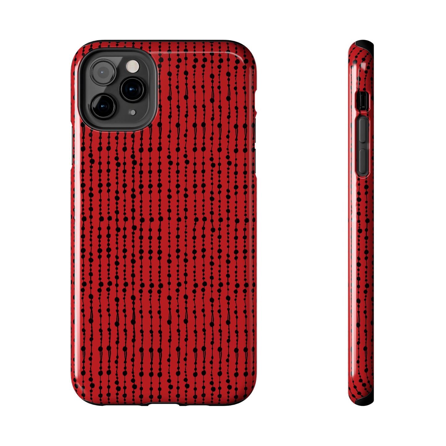 Beaded Curtain Red / Black Phone Case