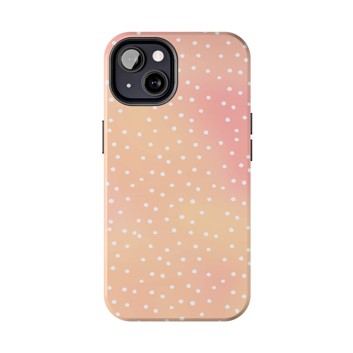 Dinky Dots Peach / White Phone Case