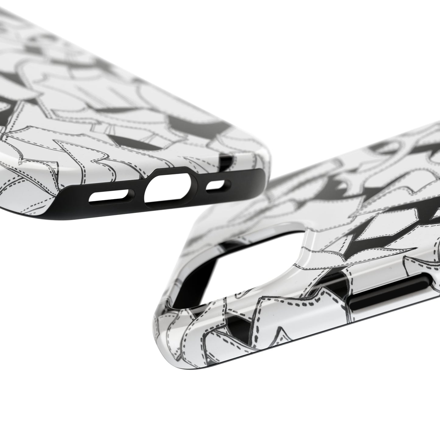 Pattern Pieces Black Phone Case