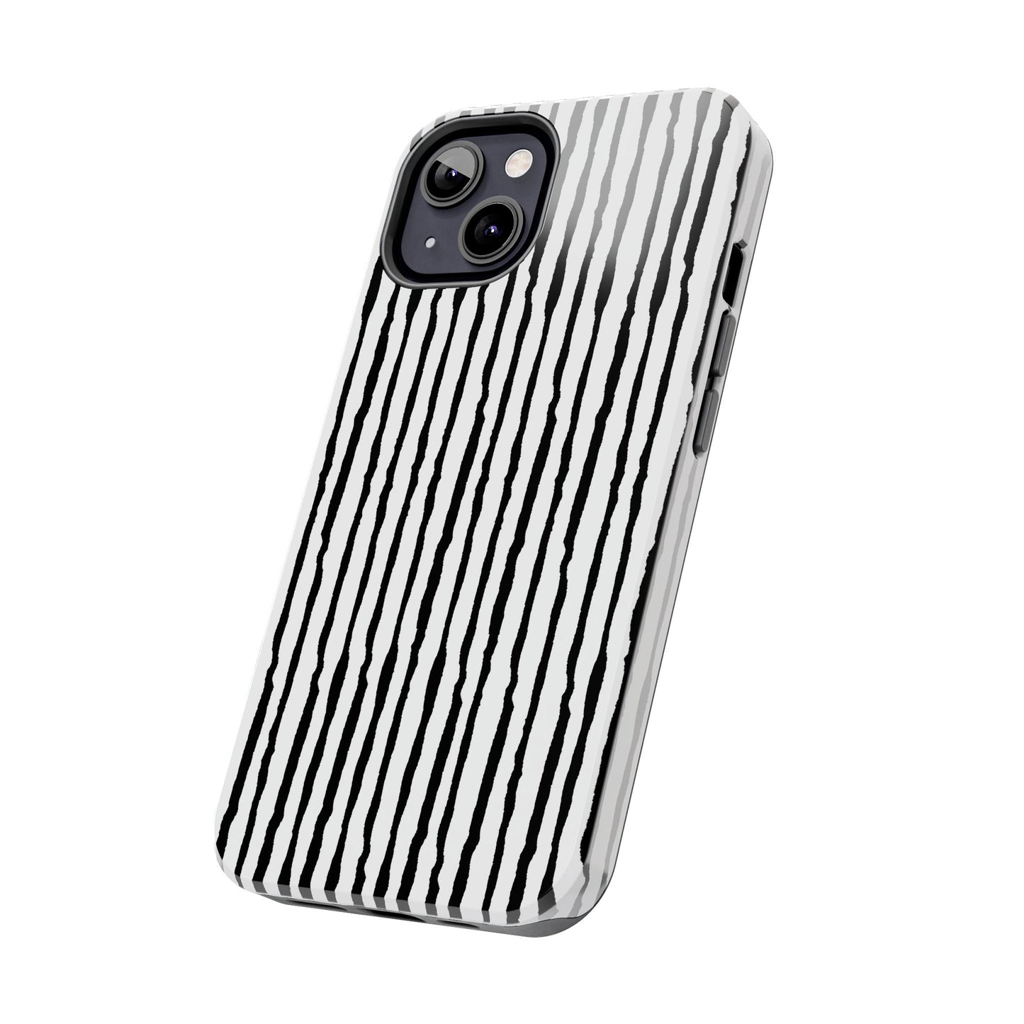 Sorta Stripe White / Black Phone Case