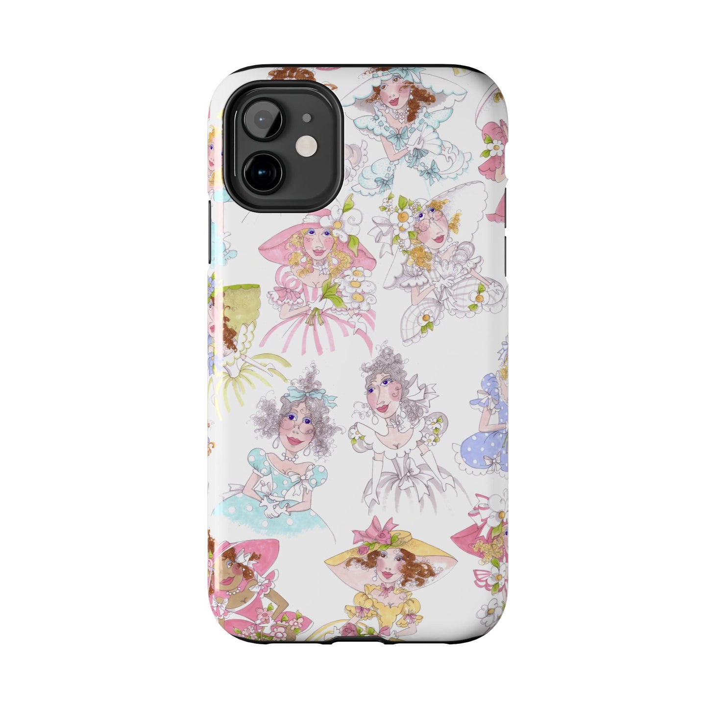 Tossed Belles White Phone Case