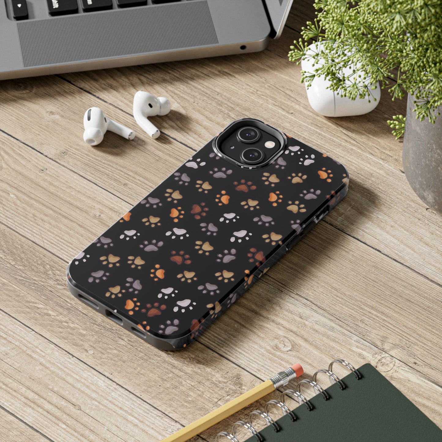 Puppy Paws Black Phone Case