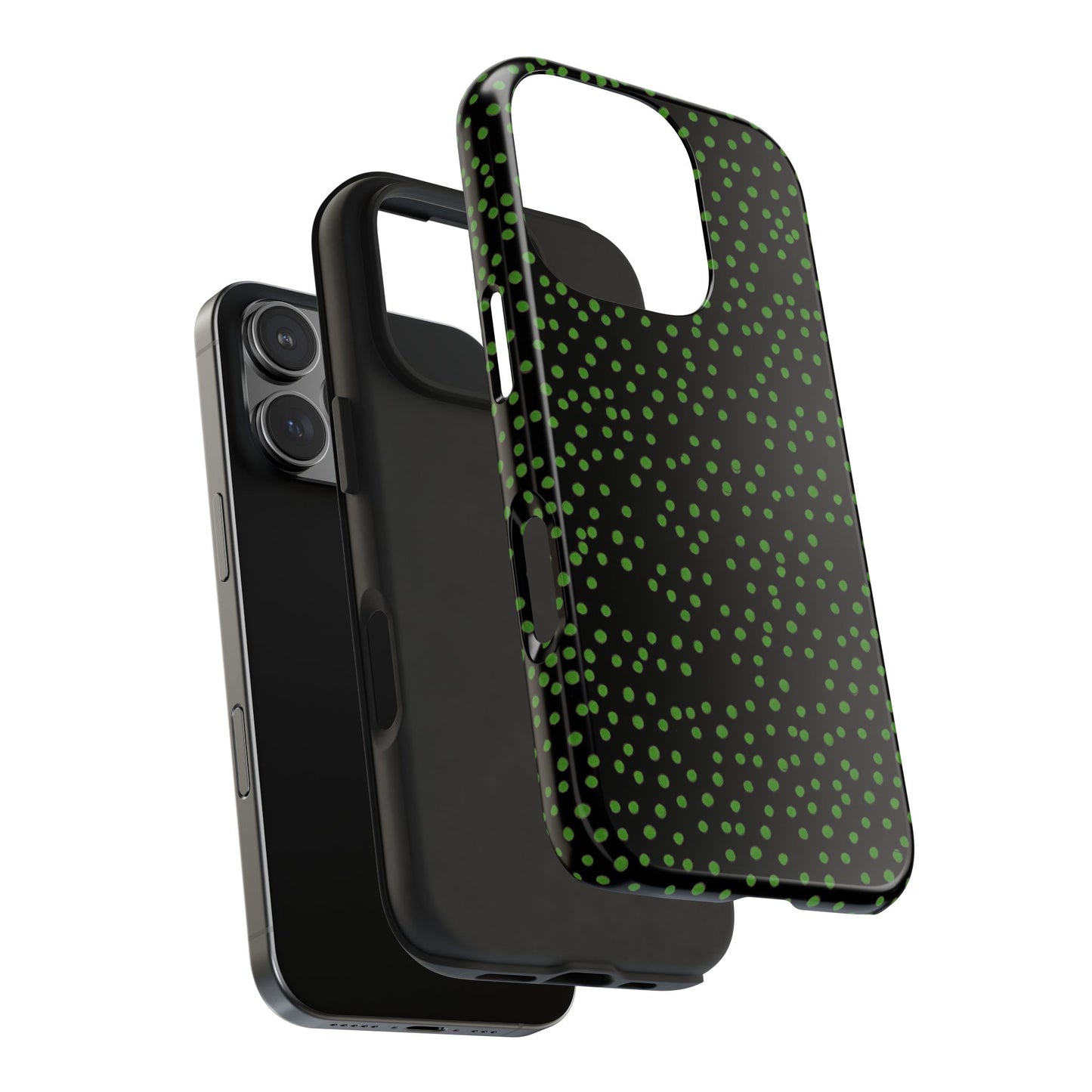 Dinky Dots Black / Green Phone Case