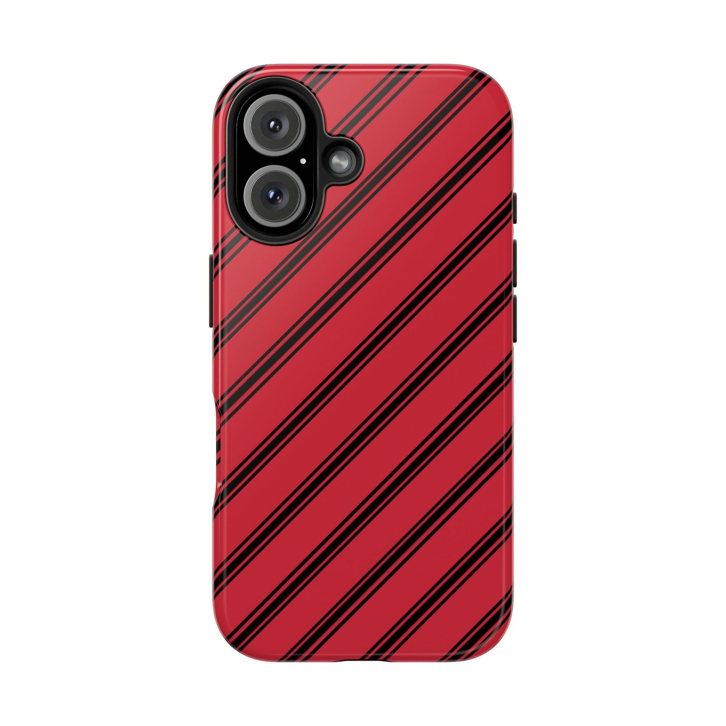 Awning Stripe Red / Black Phone Case