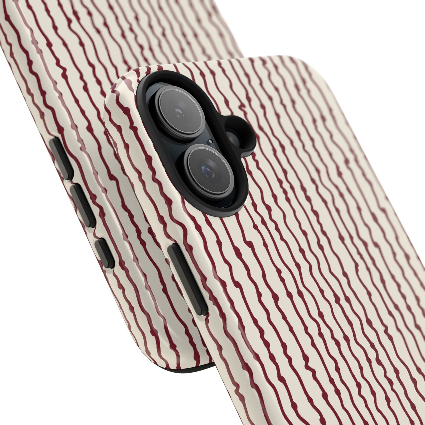 Faux Seersucker Ivory / Red Phone Case