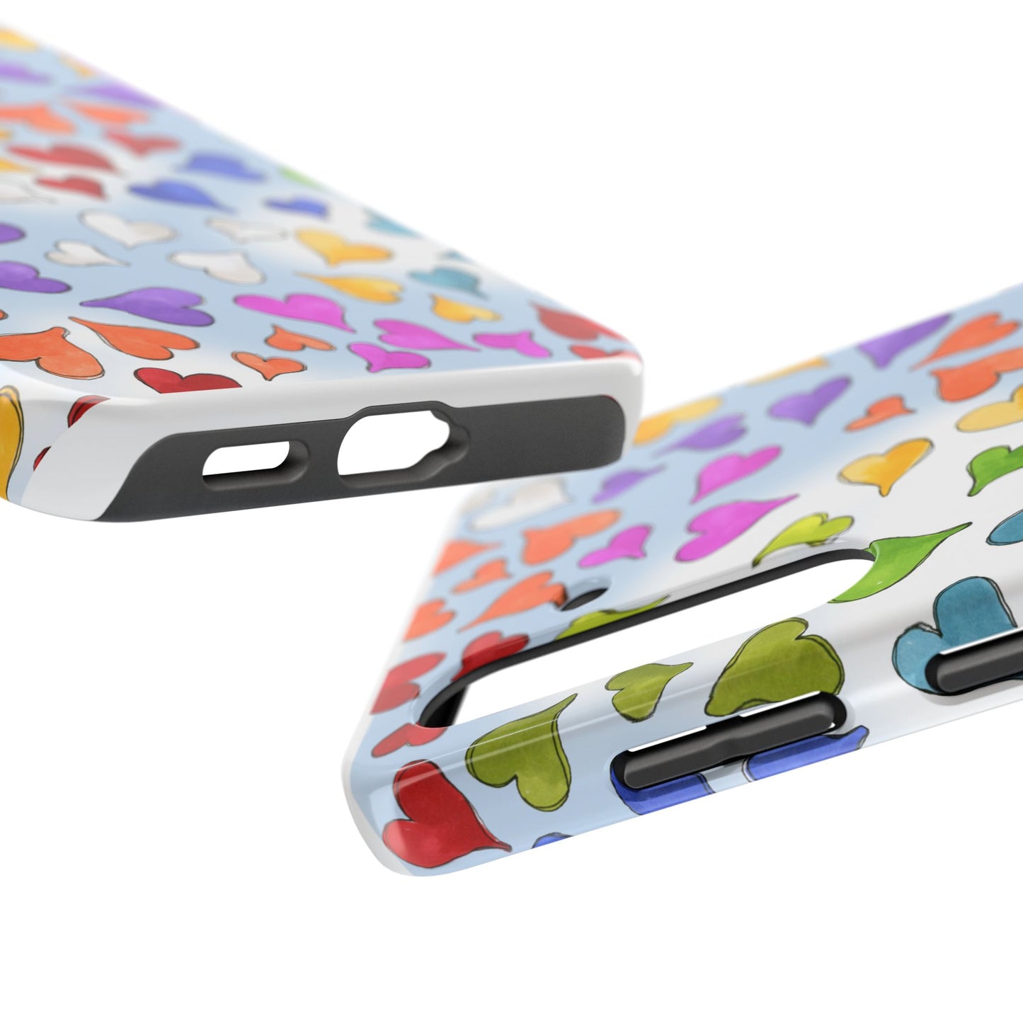 Happy Hearts Blue Sky Phone Case