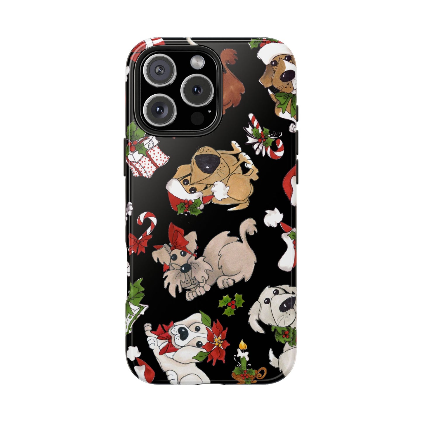 Doggie Toss Black Phone Case