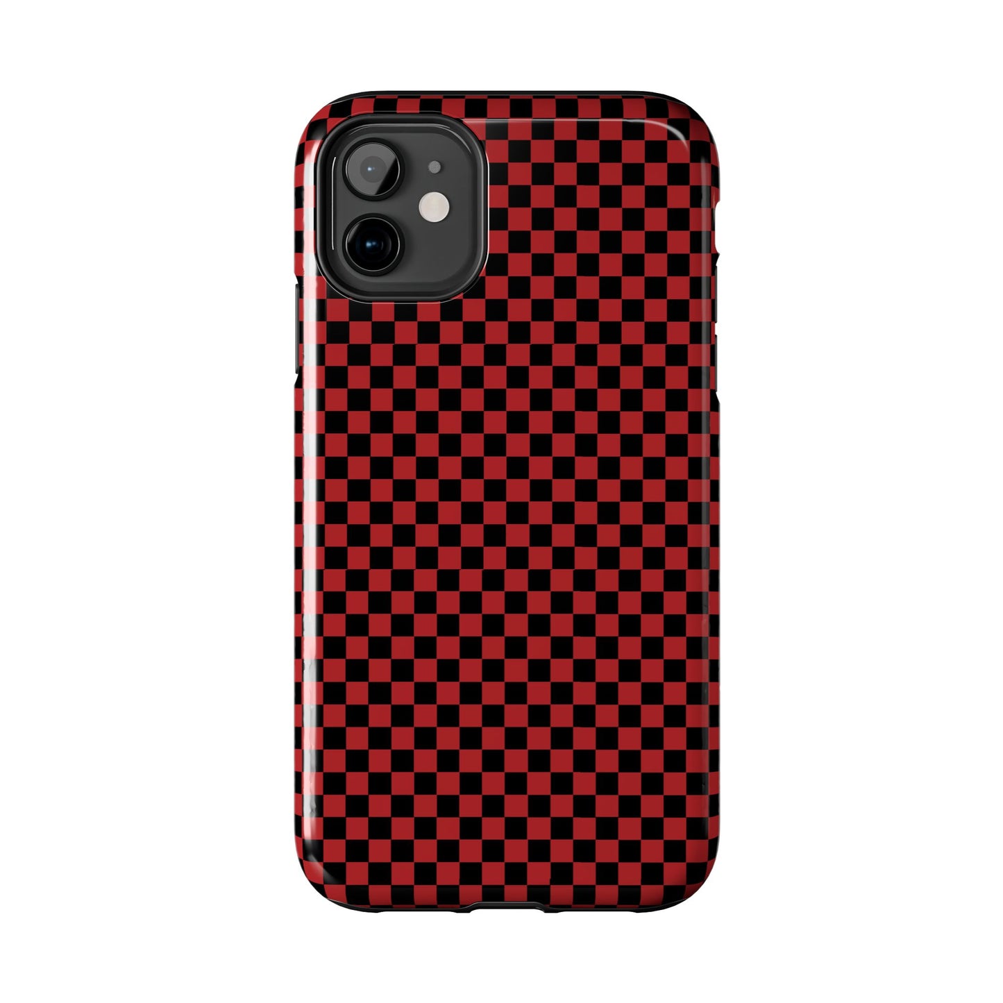 Checkerboard Red / Black Phone Case
