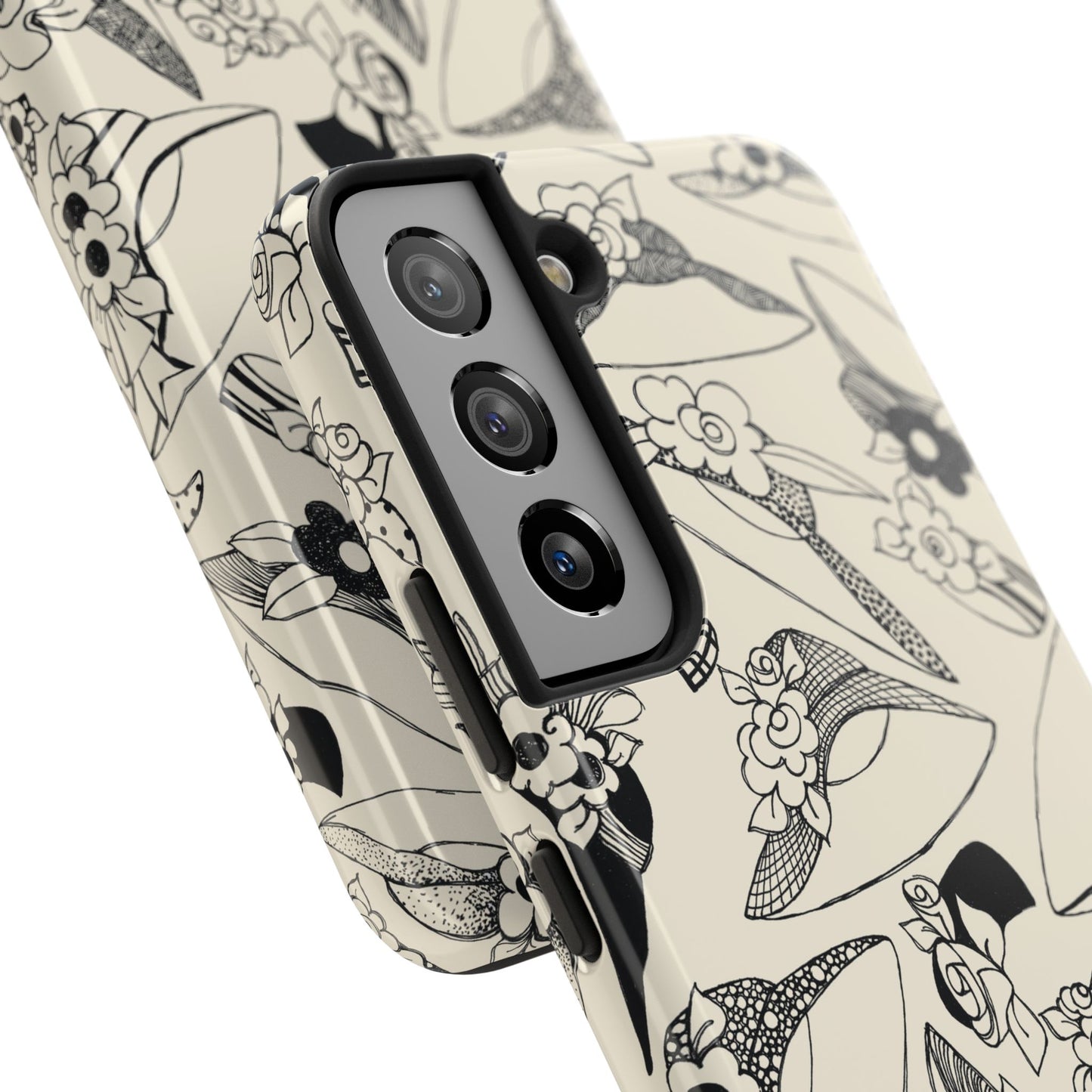 Millinery Ivory / Black Phone Case