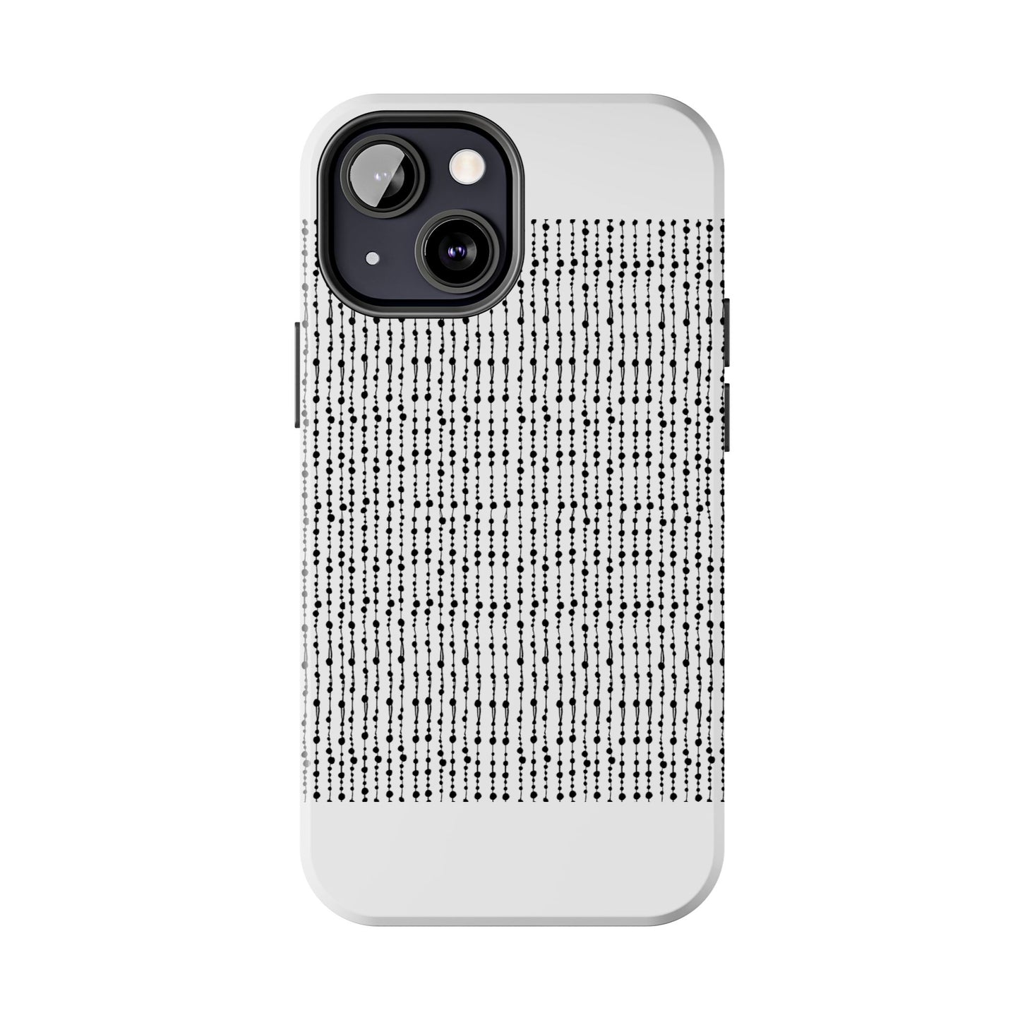 Beaded Curtain White / Black Phone Case