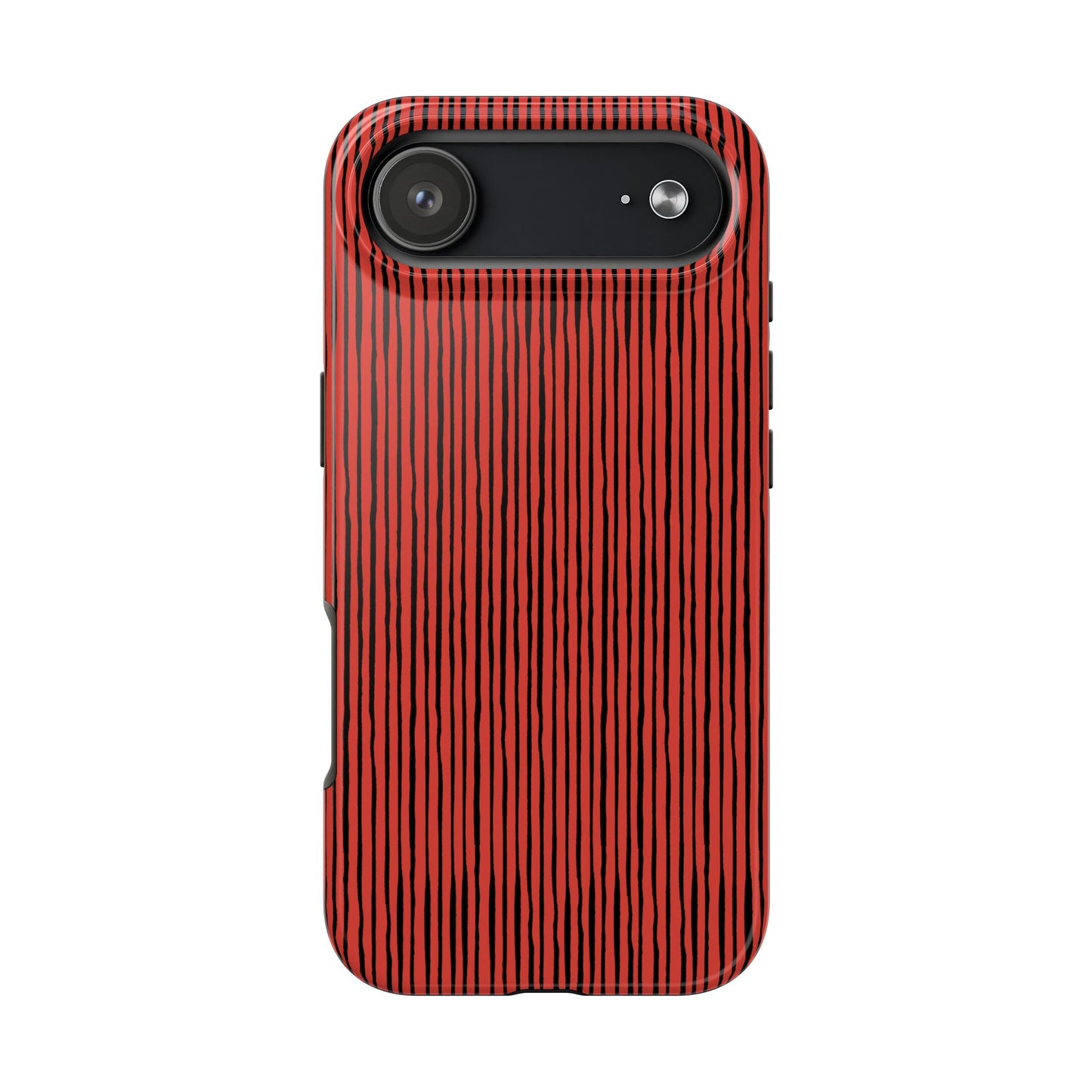 Quirky Pin Stripe Red / Black Phone Case