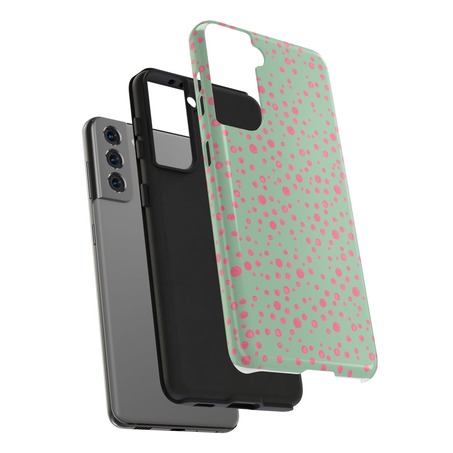 Balloon Dots Sage / Pink Phone Case