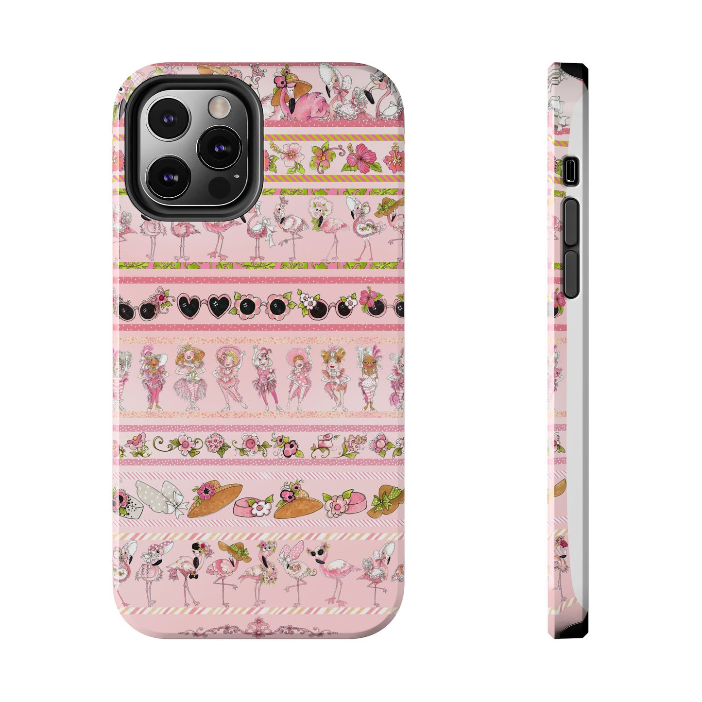Flam Borders Pink Phone Case