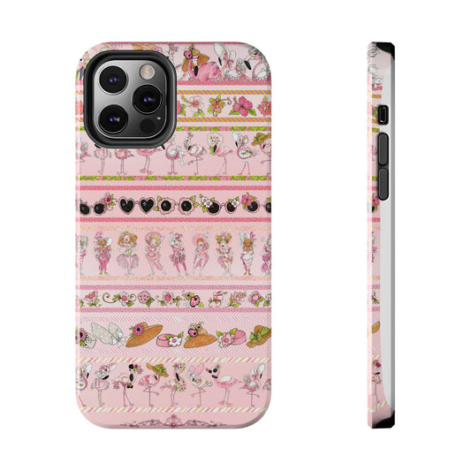 Flam Borders Pink Phone Case