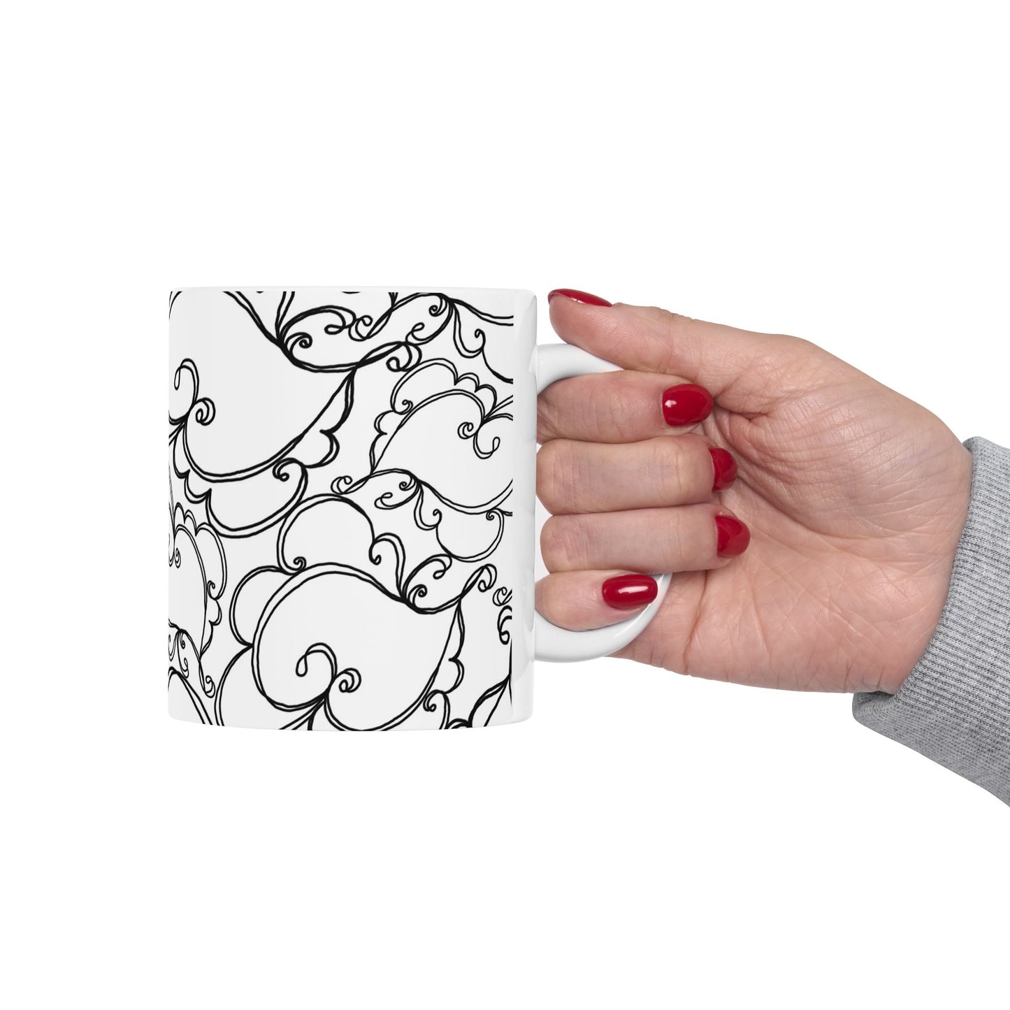 Hearts to You White / Black Cup