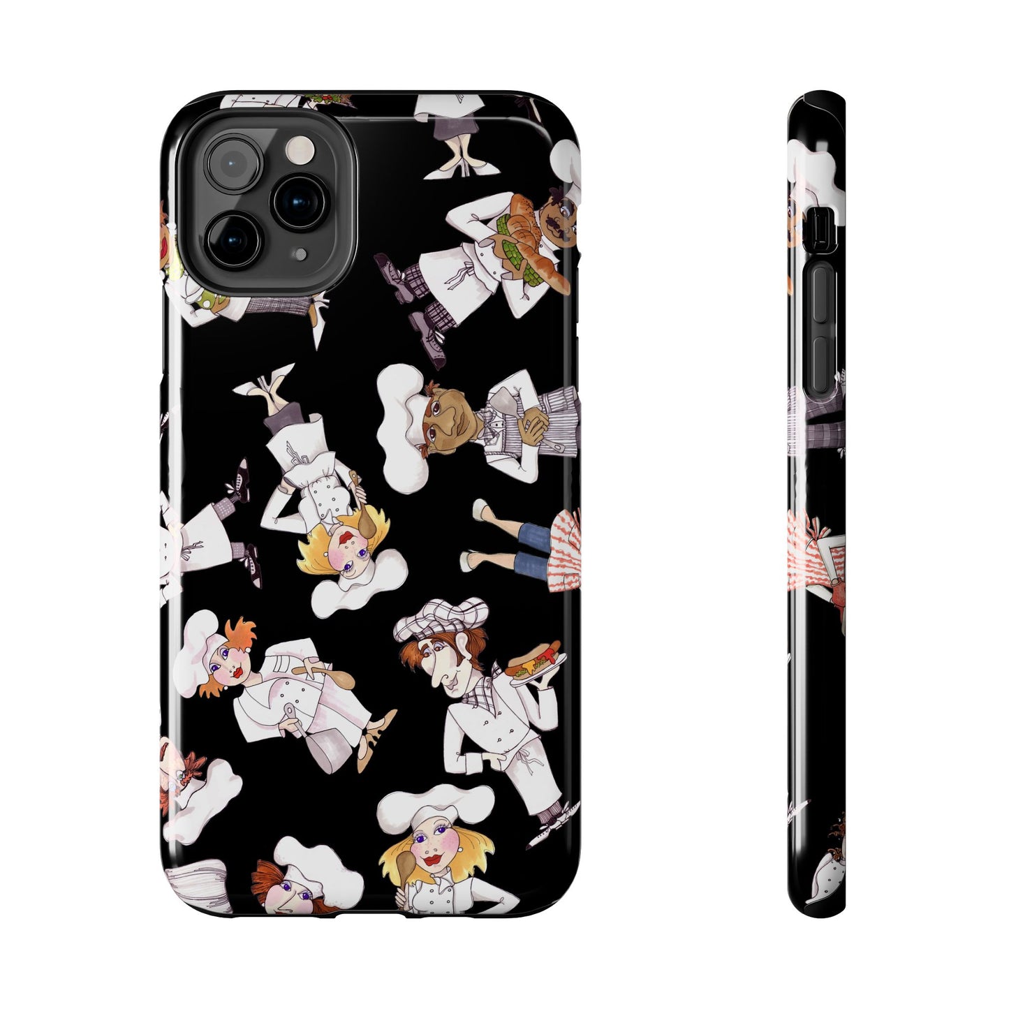 Tossed Chefs Black Phone Case