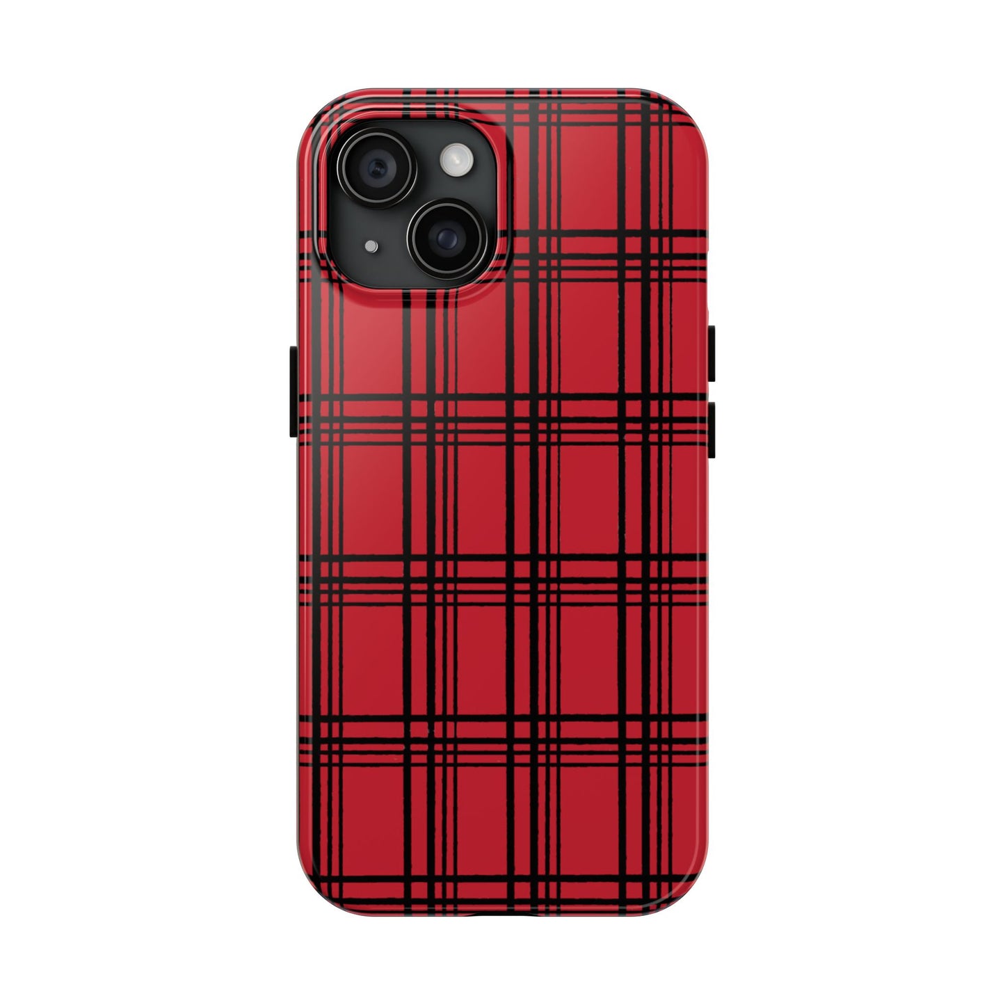 Glad Plaid Red / Black Phone Case