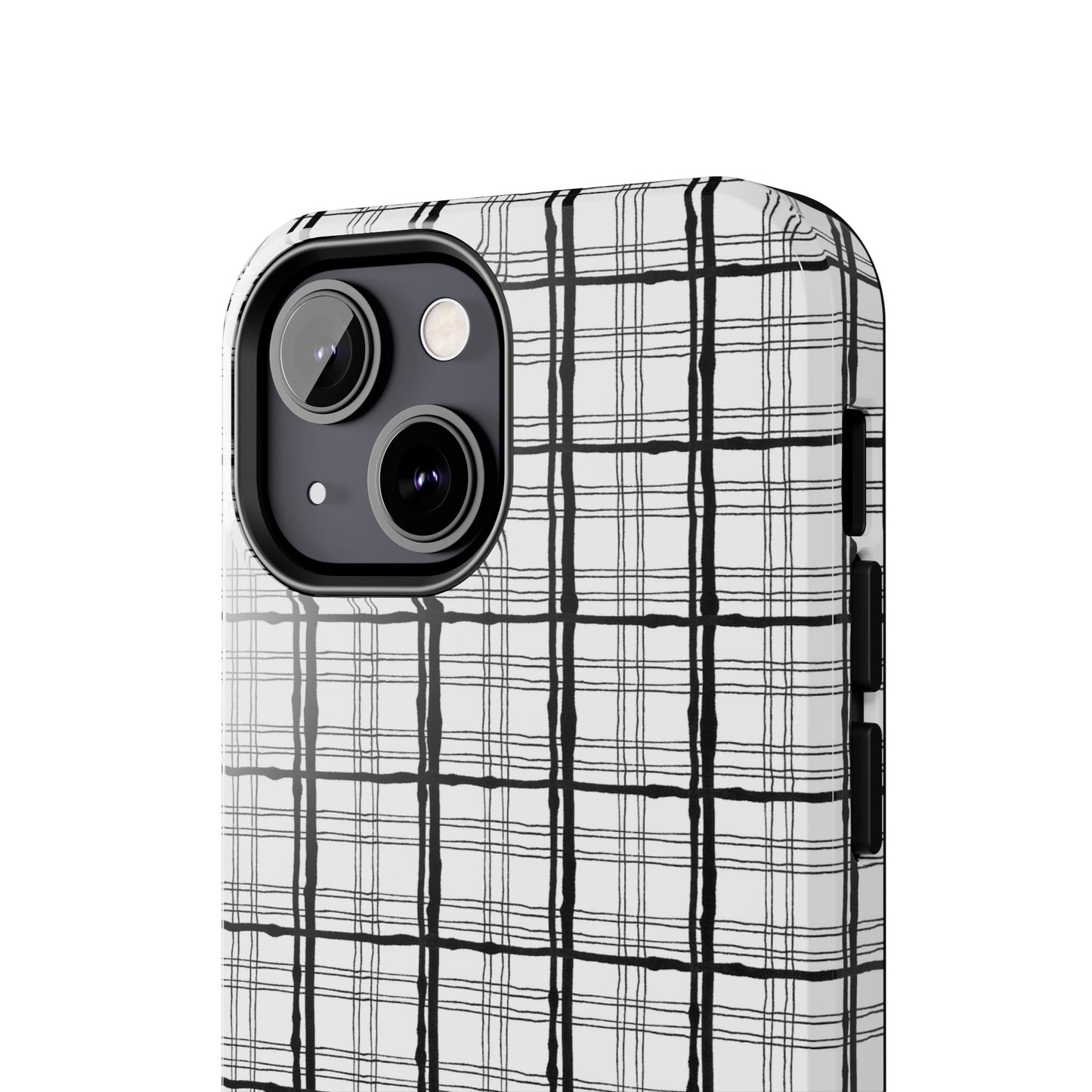 Sophistiplaid White / Black Phone Case