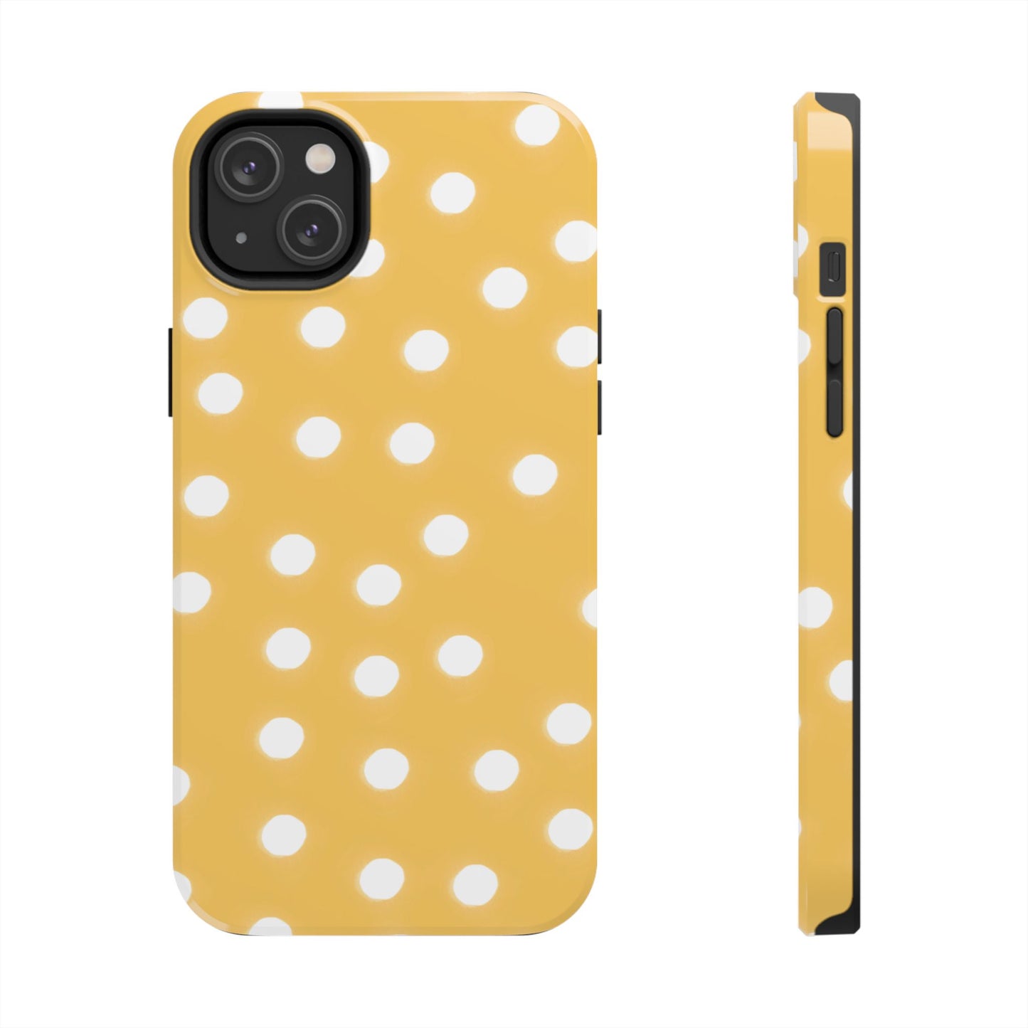 Jumbo Dots Yellow / White Phone Case