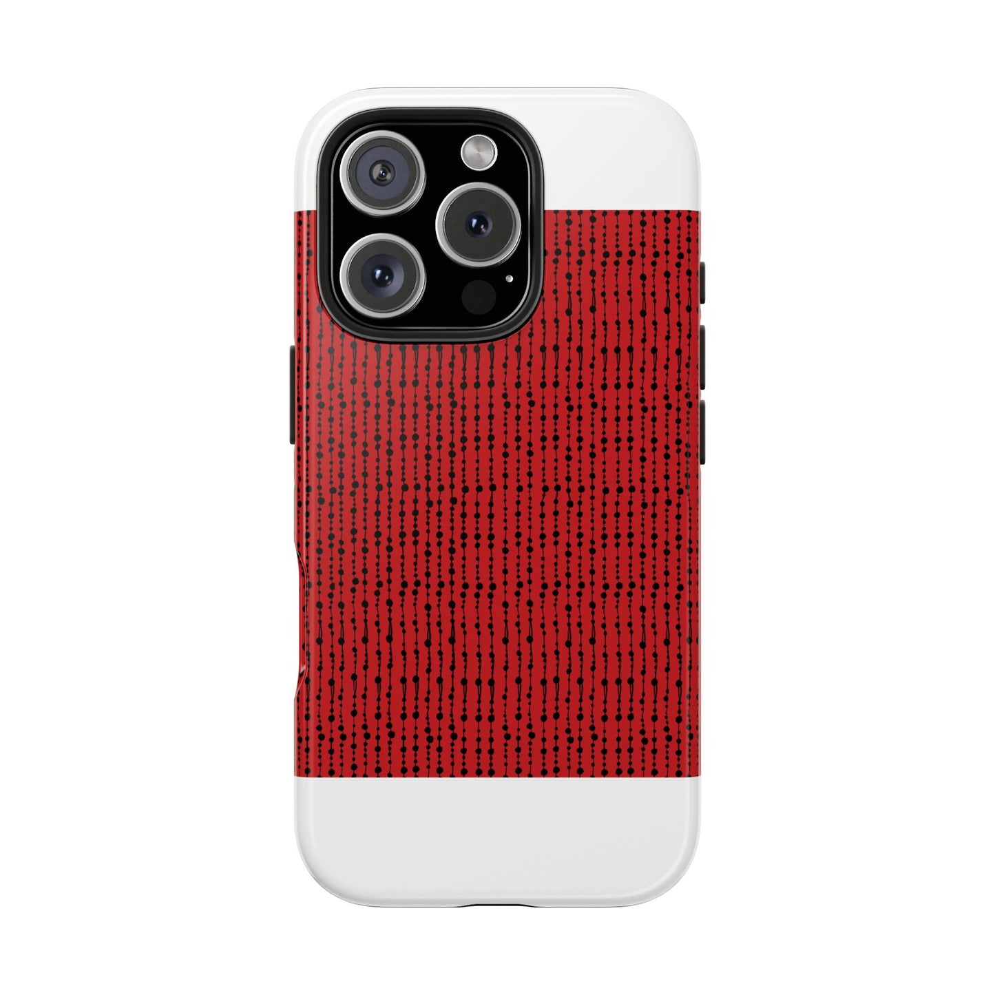 Beaded Curtain Red / Black Phone Case