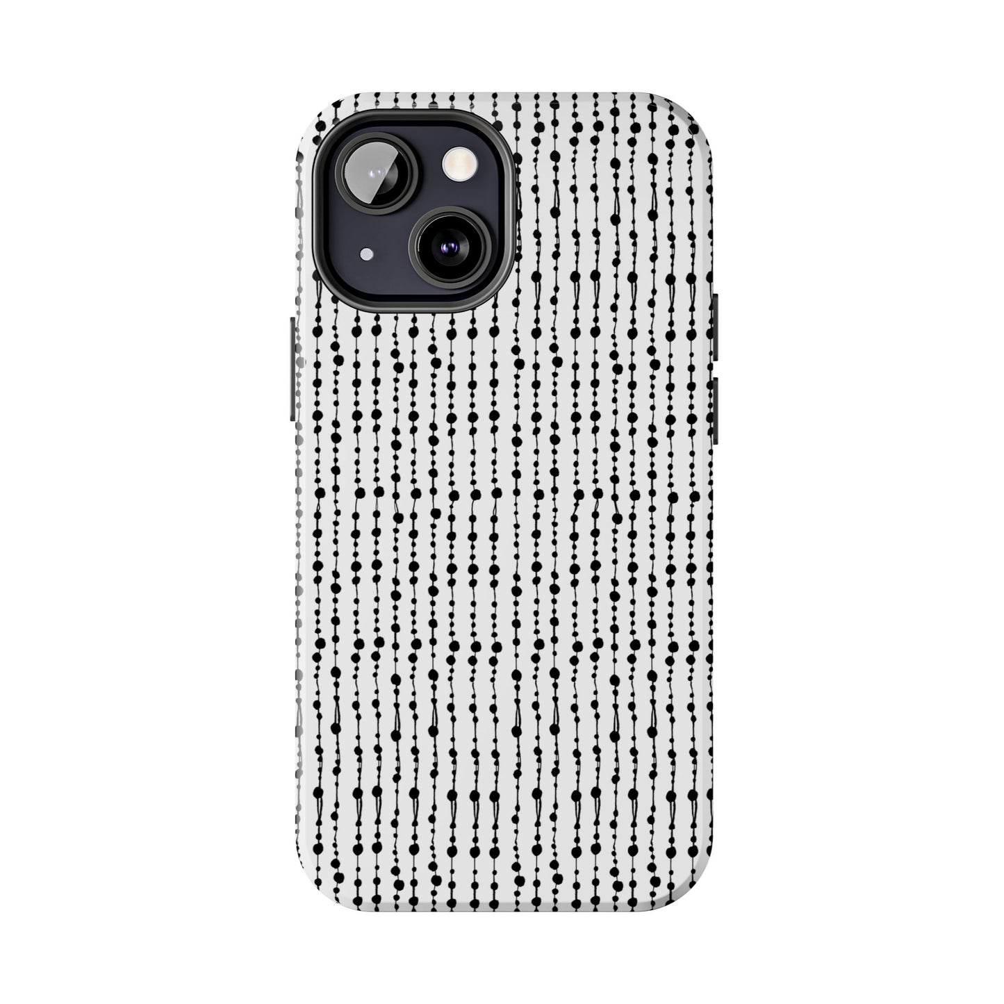 Beaded Curtain White / Black Phone Case