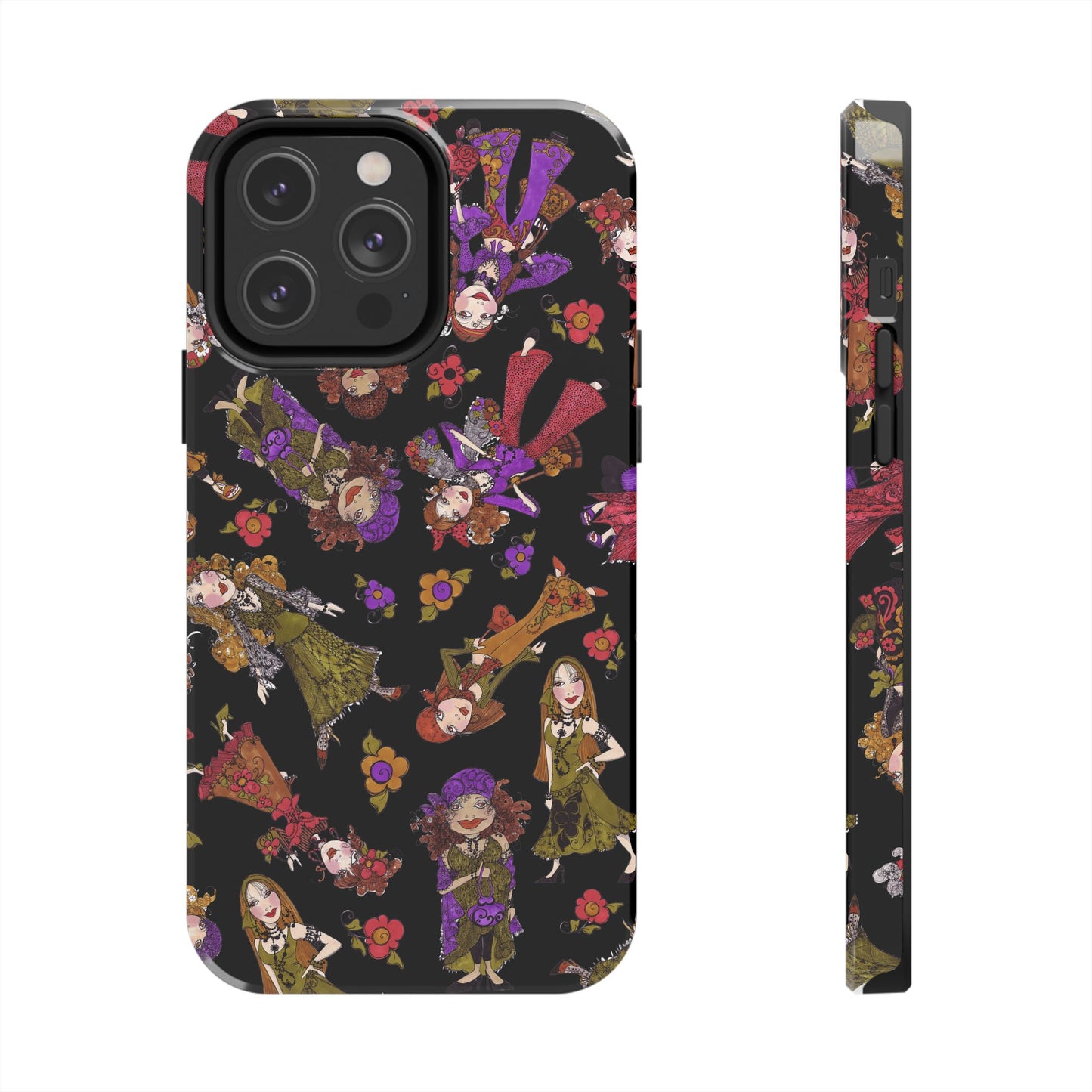 Tossed Gypsies Black Phone Case