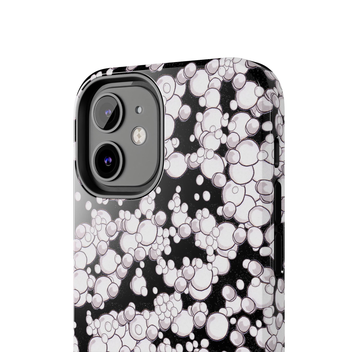 Bubble Dots Black Phone Case