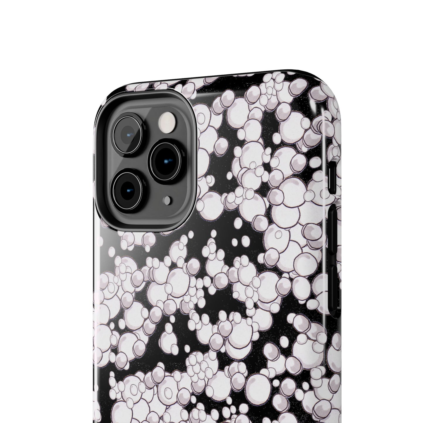 Bubble Dots Black Phone Case
