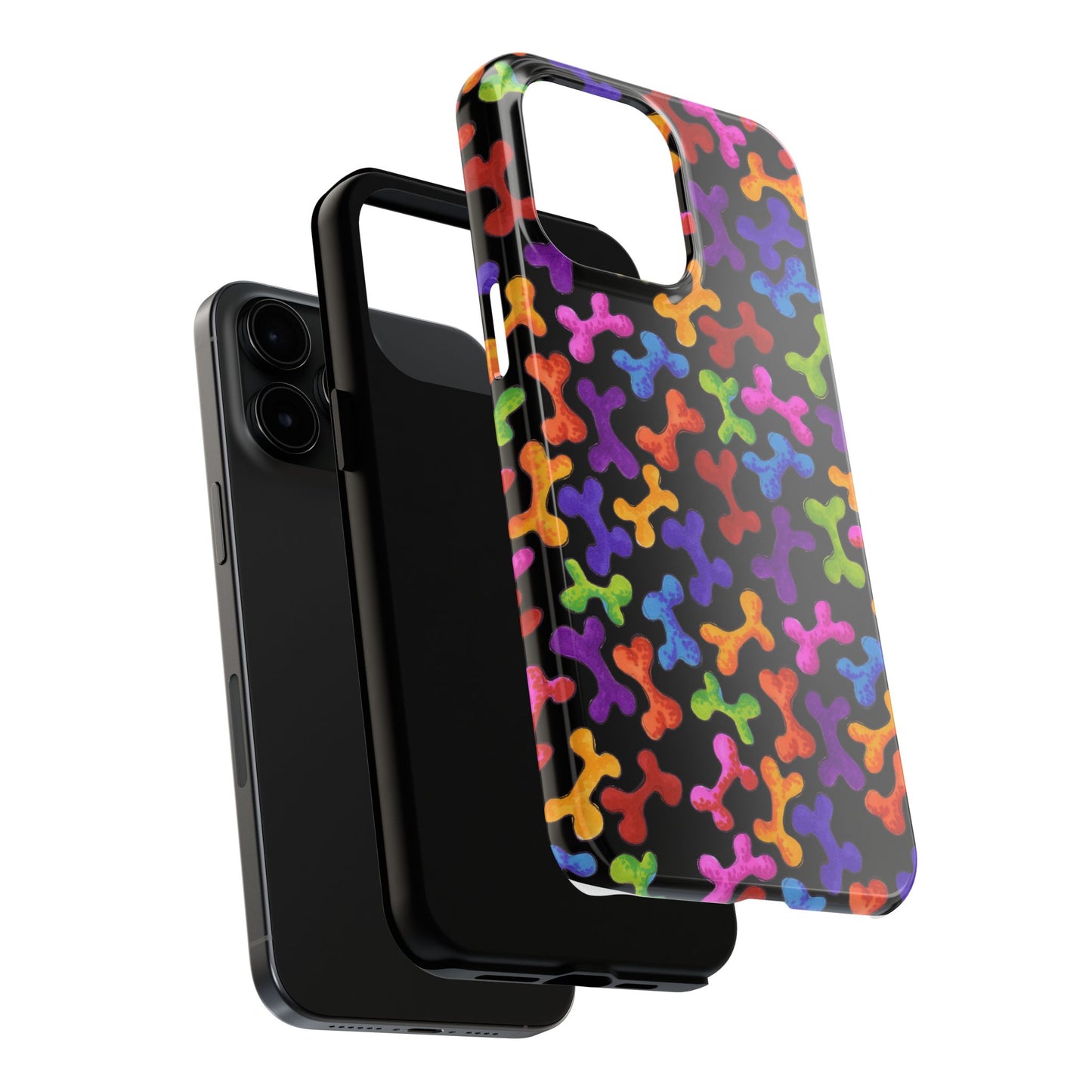 Fancy Bones Black / Multi Phone Case