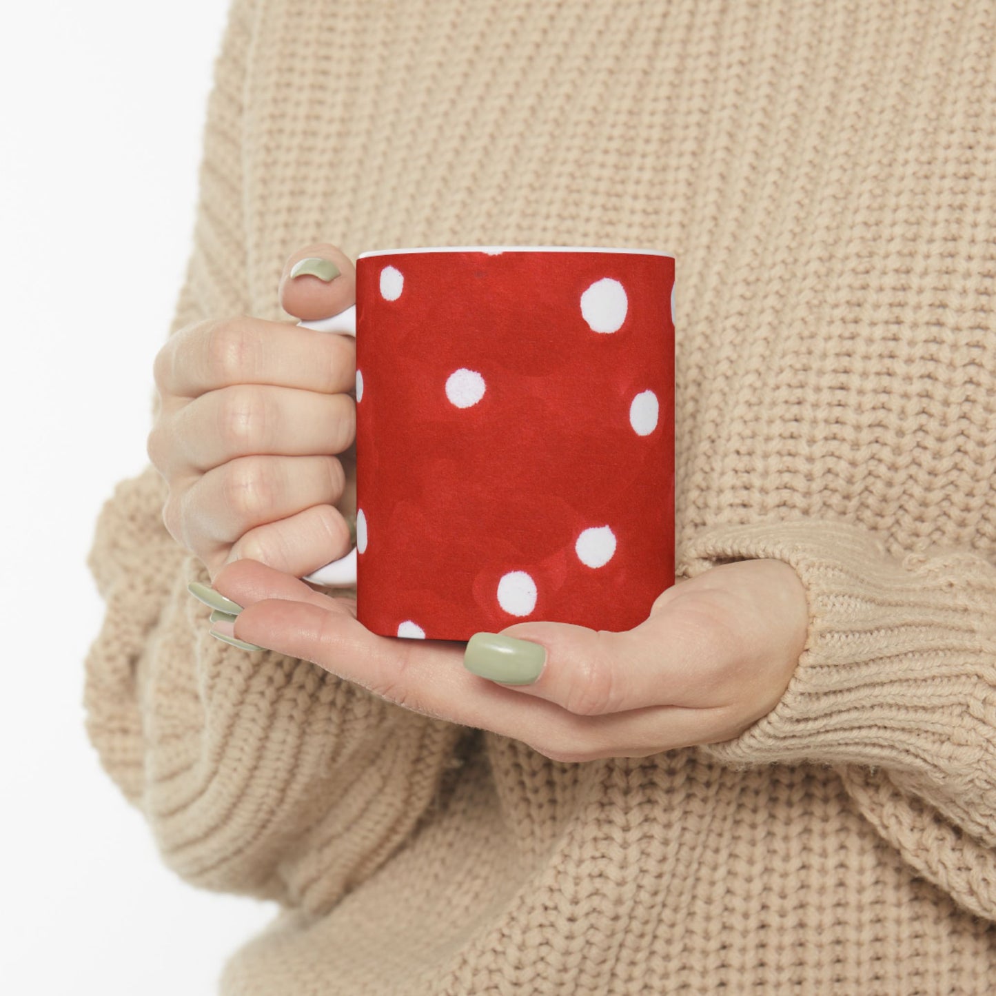 Dinky Dots Red / White Cup