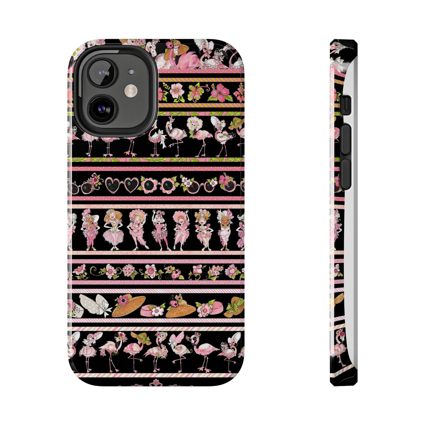 Flam Borders Black Phone Case
