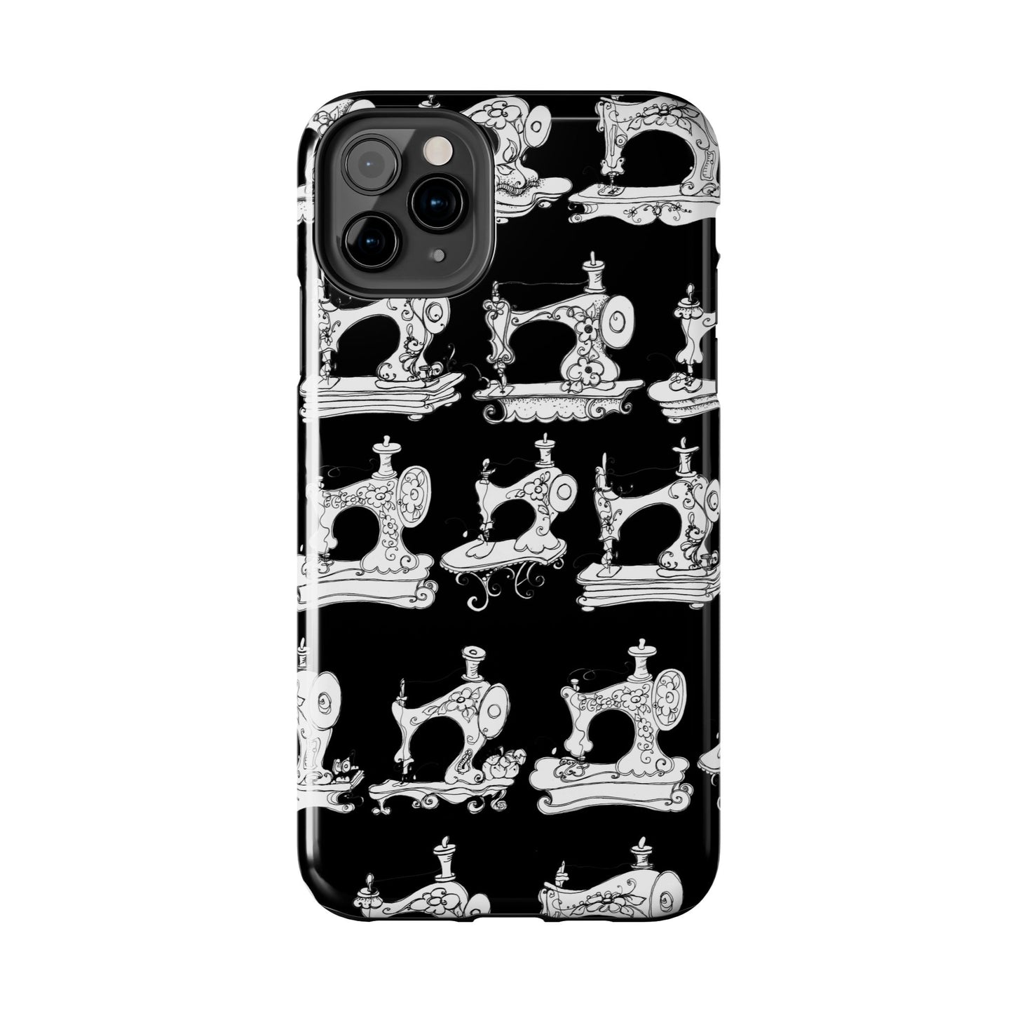 Sew Sew Black / White Phone Case