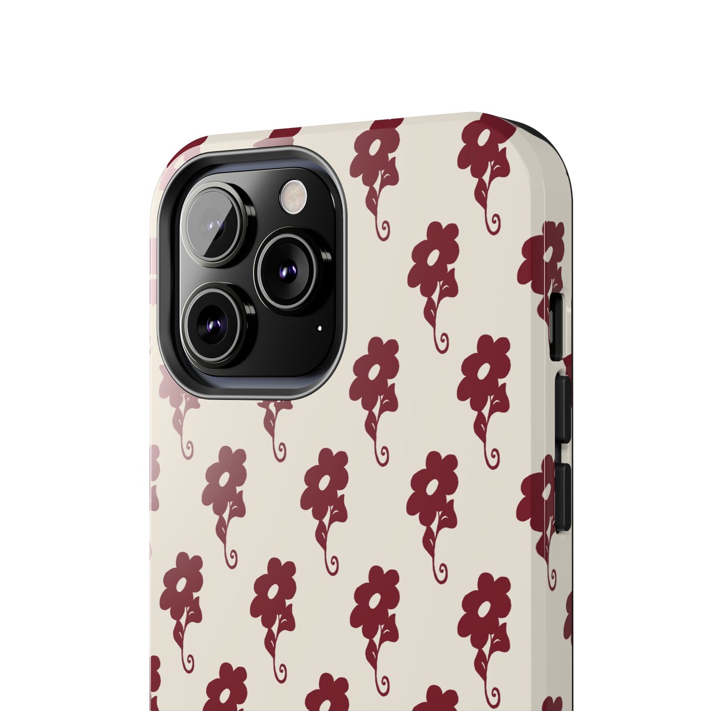 Flowers Ivory / Red Phone Case