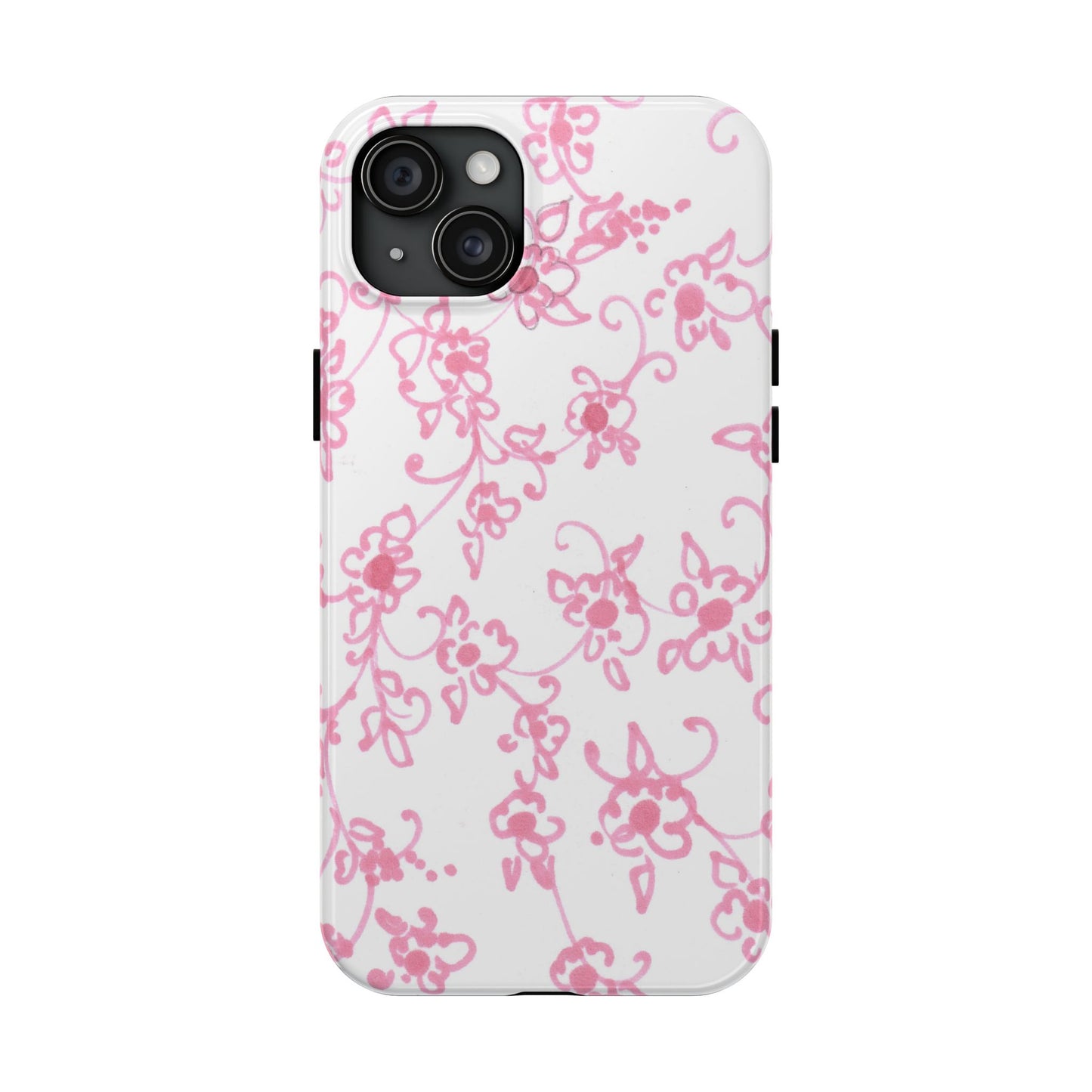 Juliette Ladies White / Pink Flowers Phone Case